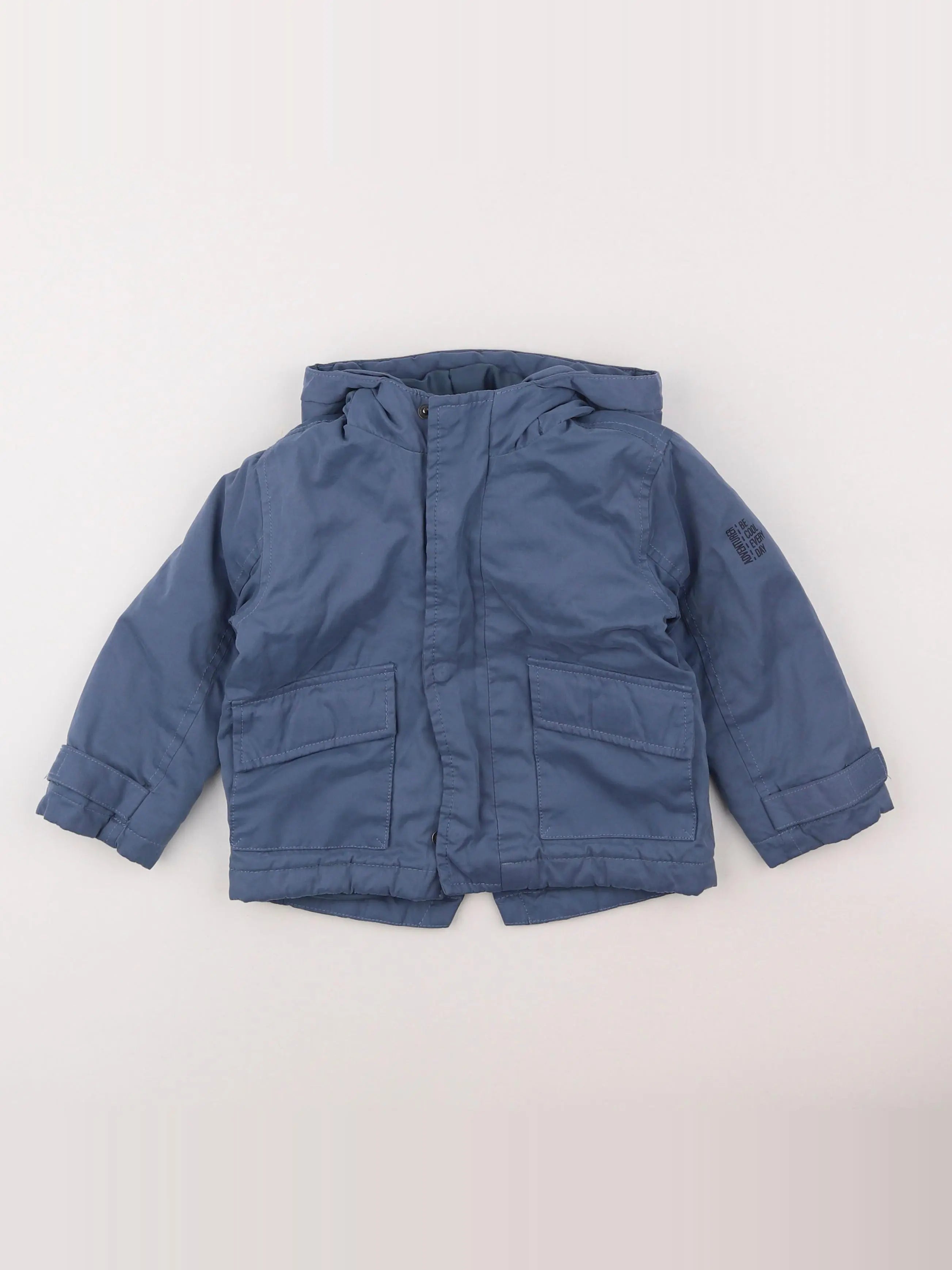 Vertbaudet - manteau bleu - 2 ans