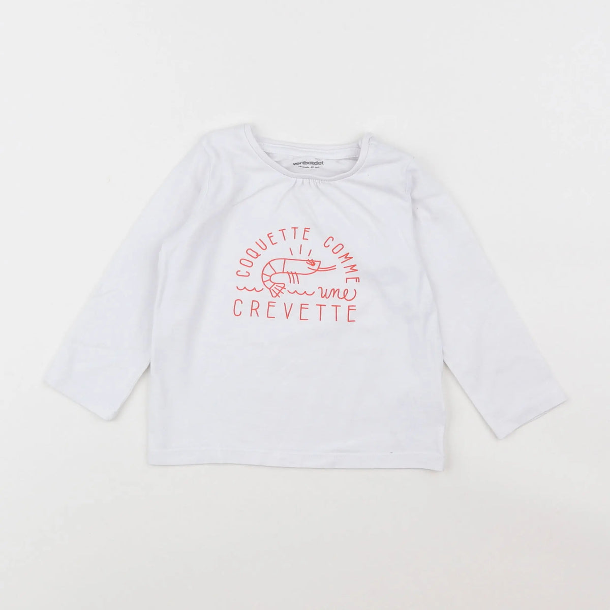Vertbaudet - tee-shirt blanc - 18 mois