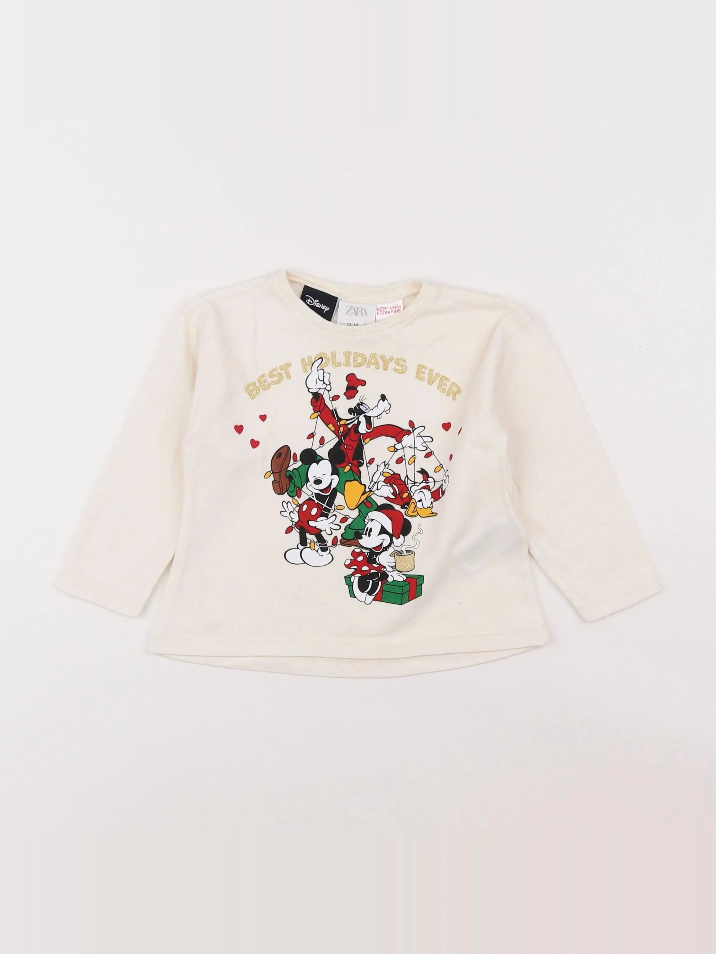 Zara - tee-shirt blanc - 12/18 mois