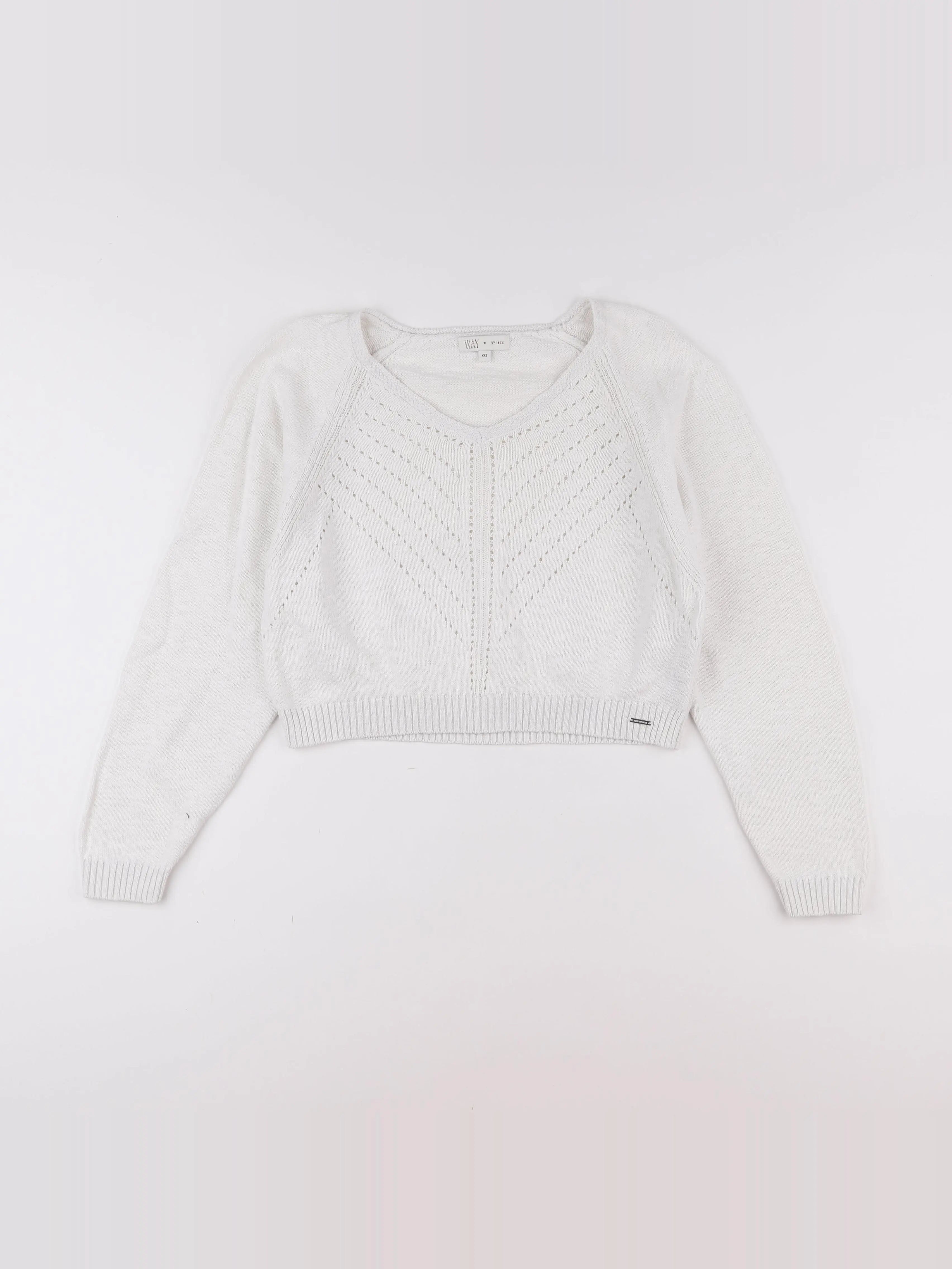 IKKS - pull blanc - 10 ans