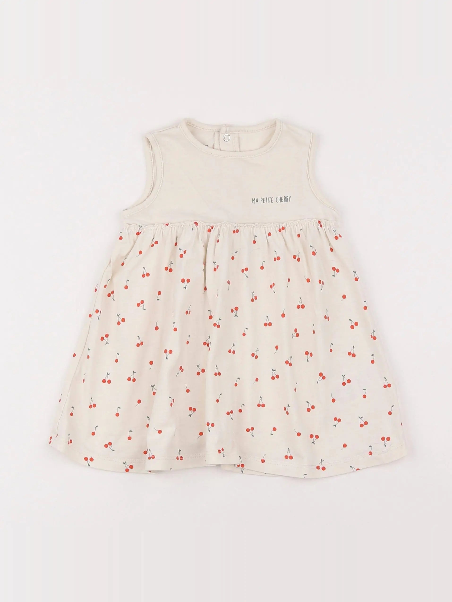 Vertbaudet - robe beige - 6 mois