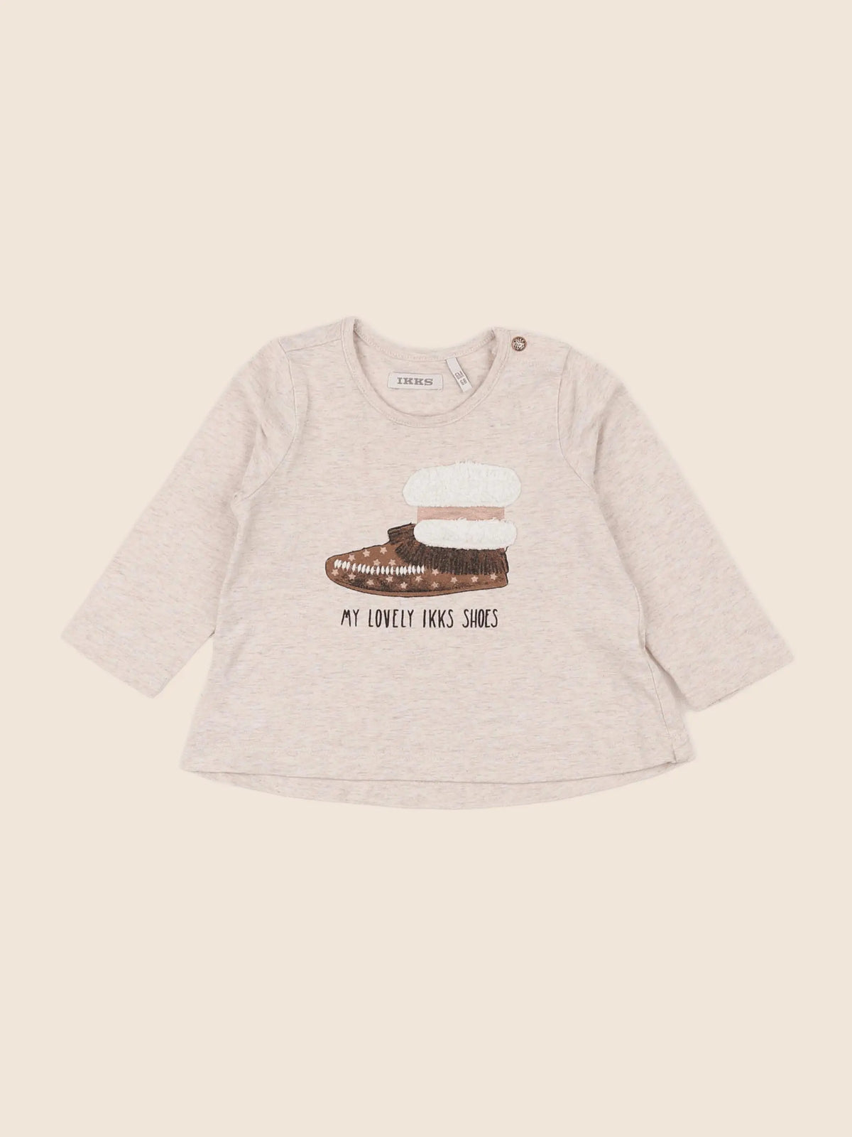 IKKS - tee-shirt beige - 6 mois