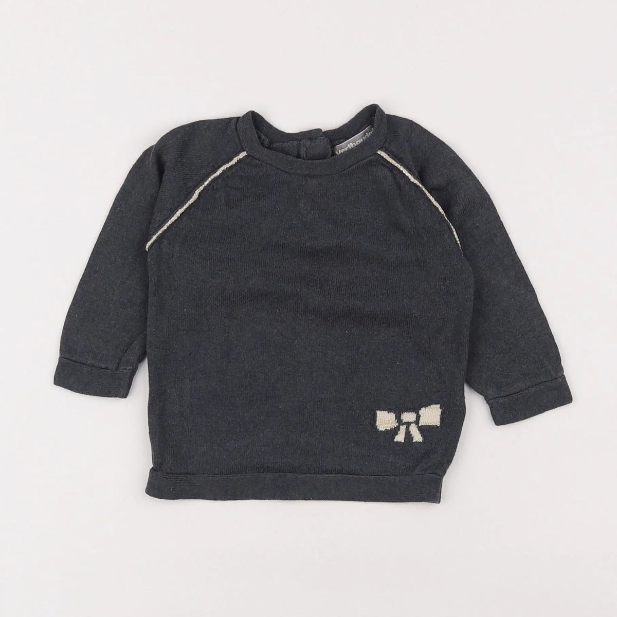 Vertbaudet - pull gris - 3 mois