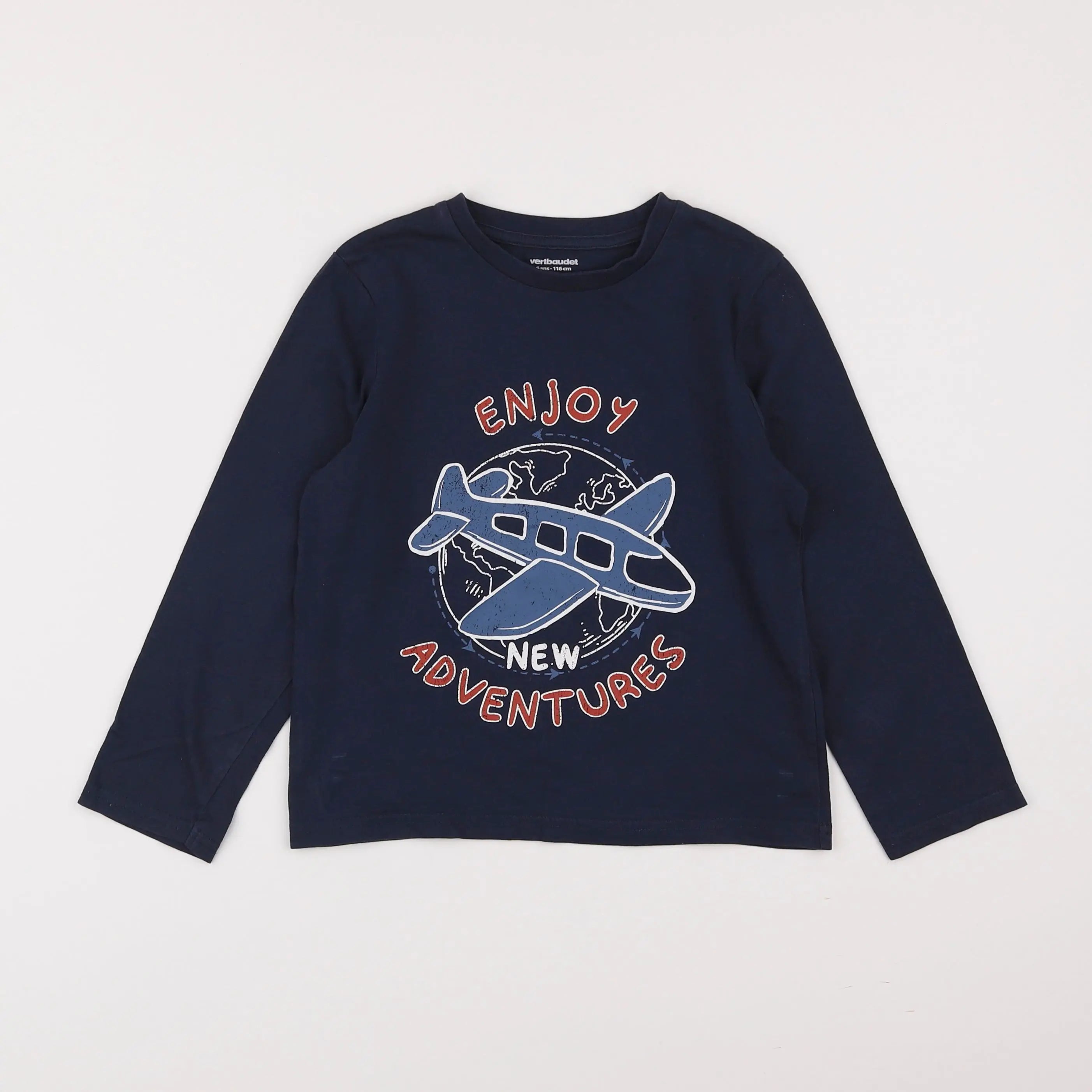 Vertbaudet - tee-shirt bleu - 6 ans