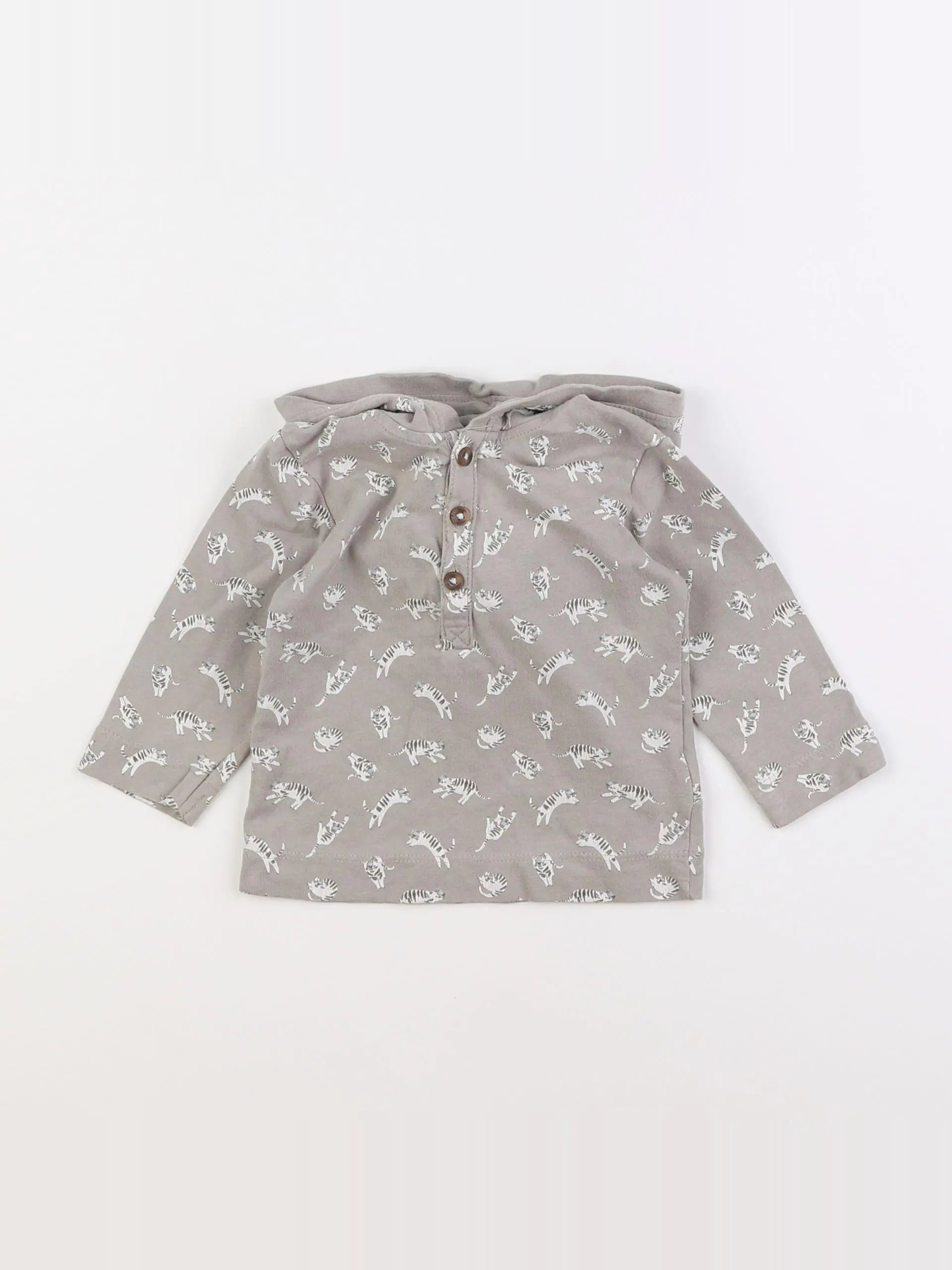 Vertbaudet - tee-shirt gris - 9 mois
