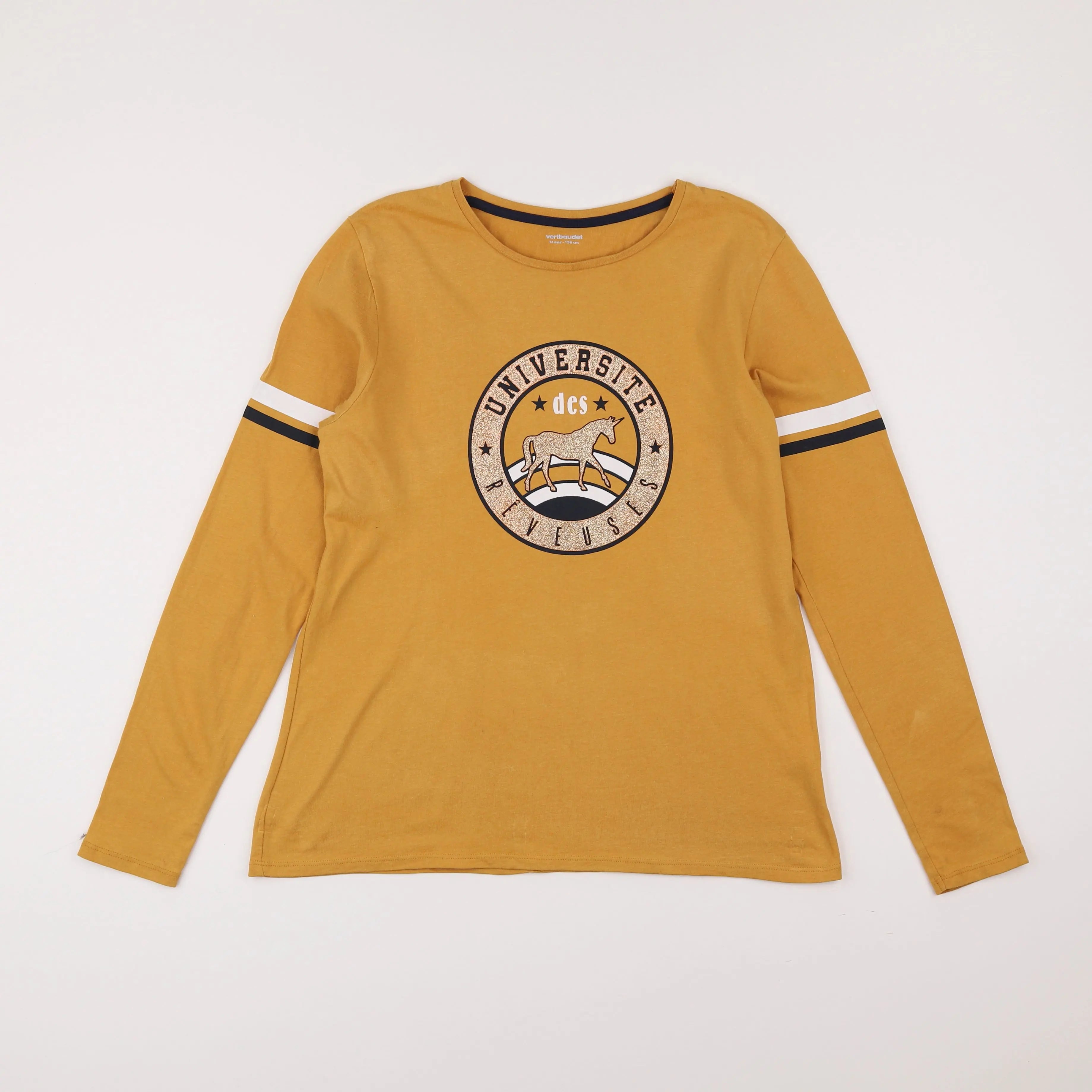 Vertbaudet - tee-shirt jaune - 14 ans