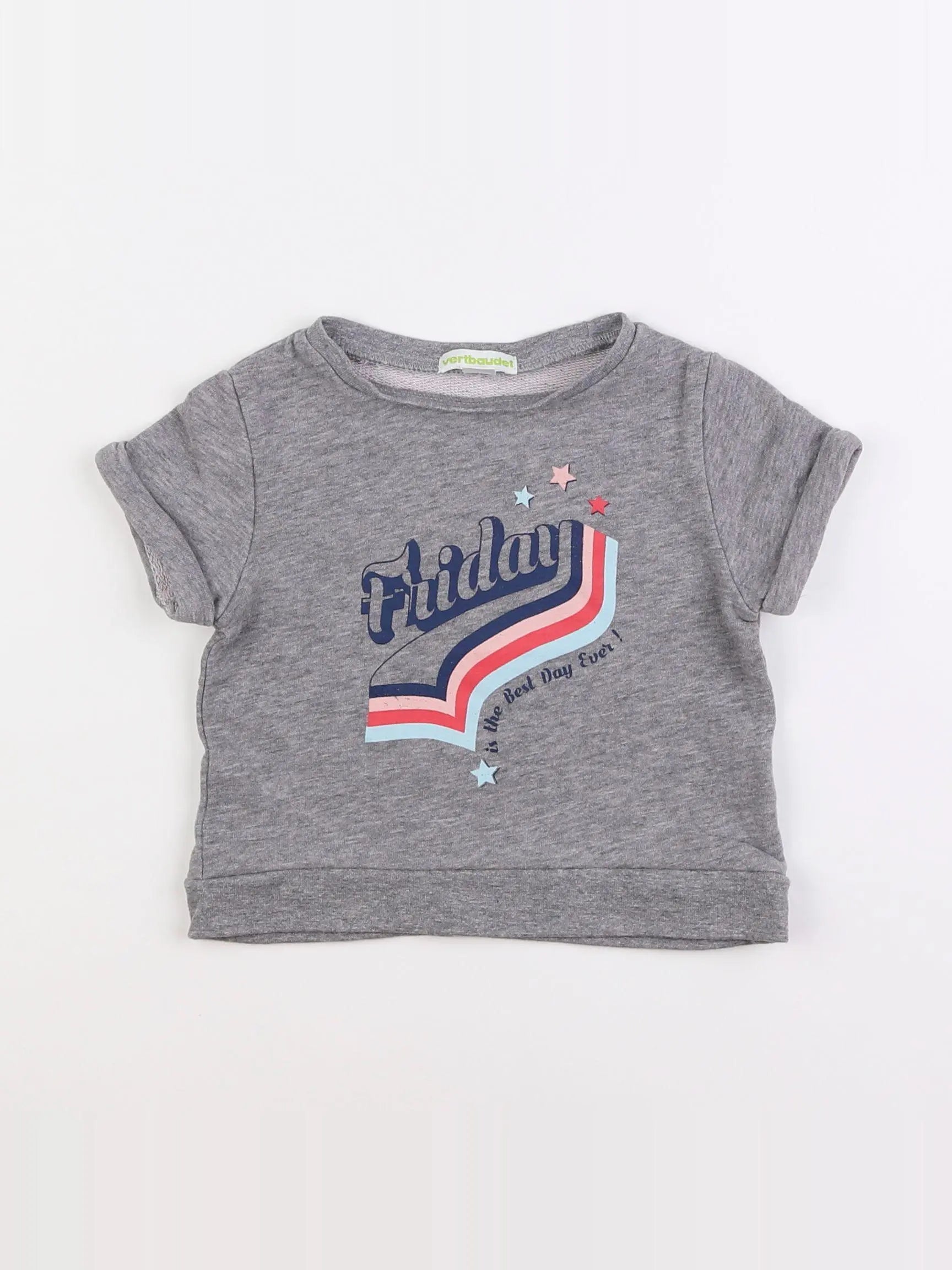 Vertbaudet - sweat gris - 2 ans