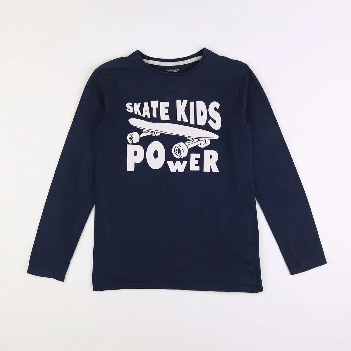 Vertbaudet - tee-shirt bleu - 12 ans