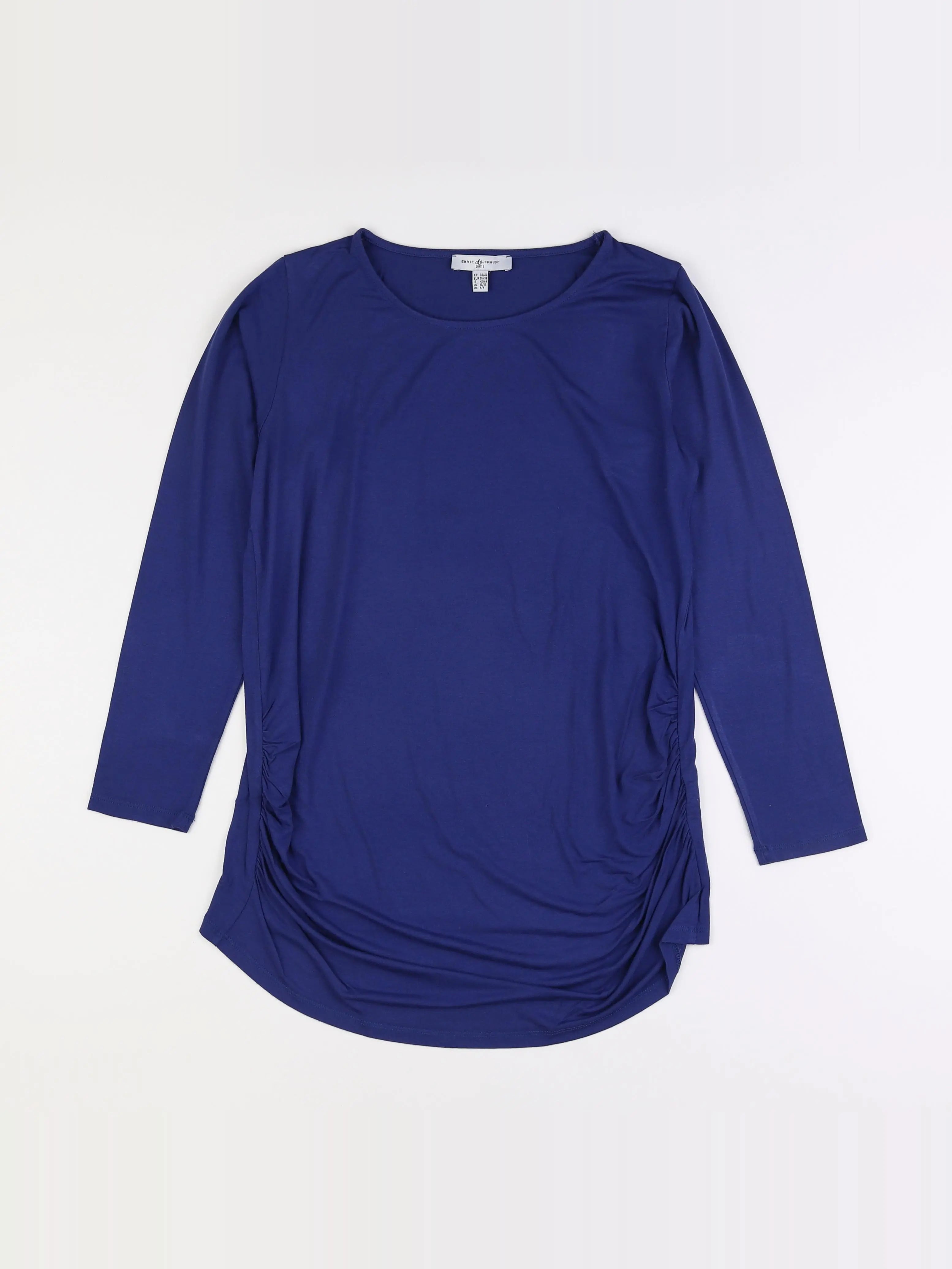 Envie de fraise - tee-shirt grossesse bleu - 38 à 40