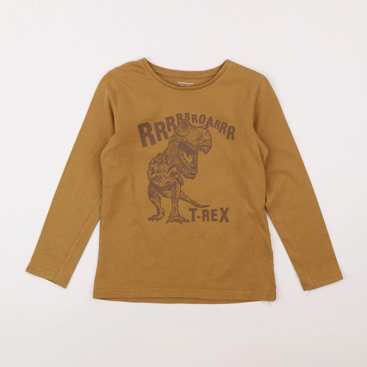 Vertbaudet - tee-shirt marron - 8 ans