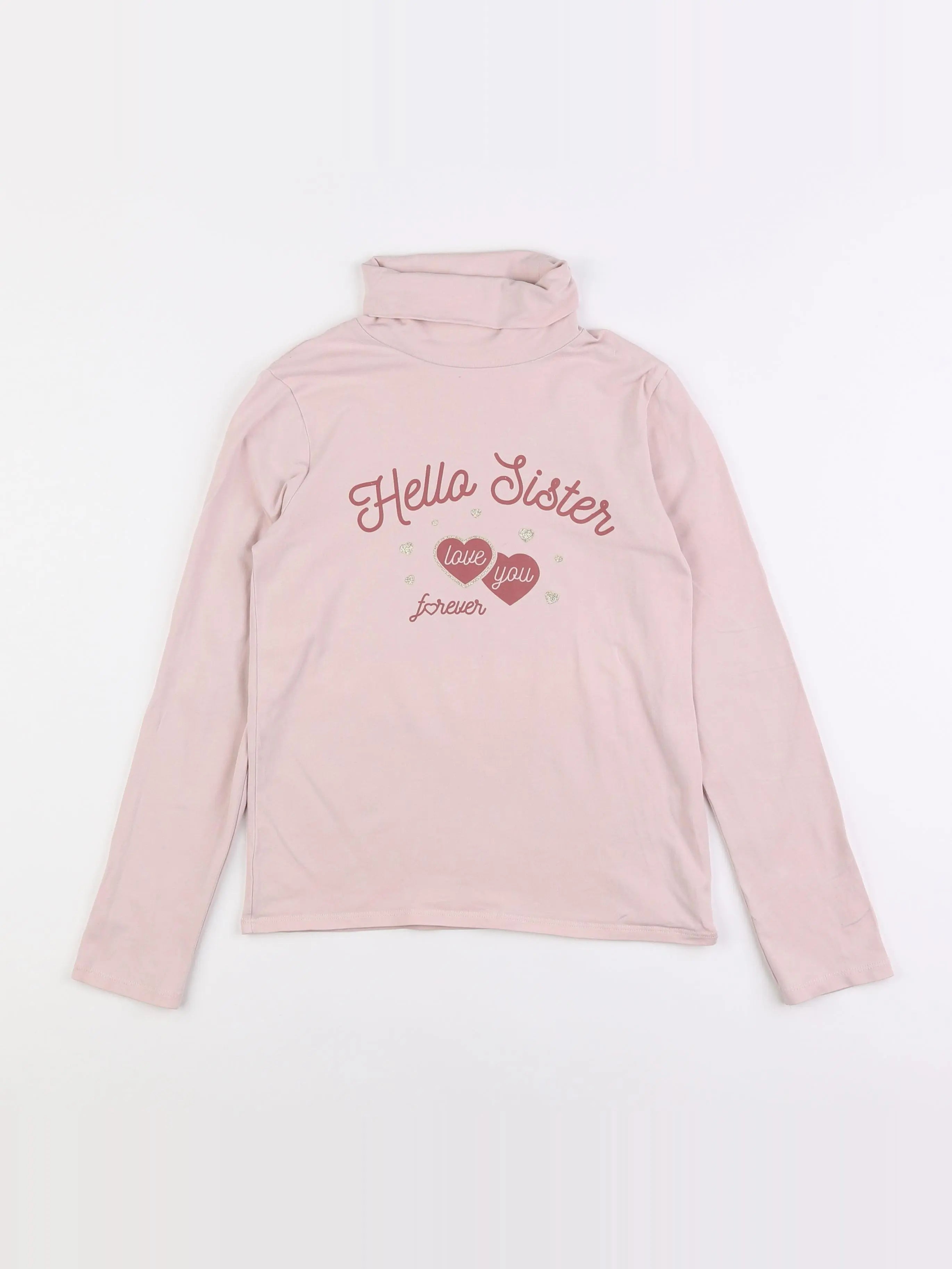 Vertbaudet - sous-pull rose - 10 ans