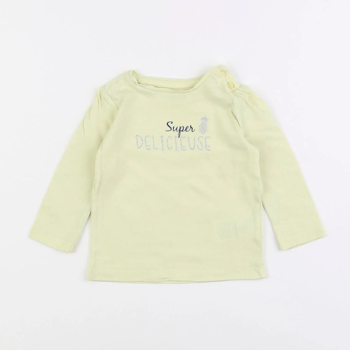Vertbaudet - tee-shirt jaune - 6 mois