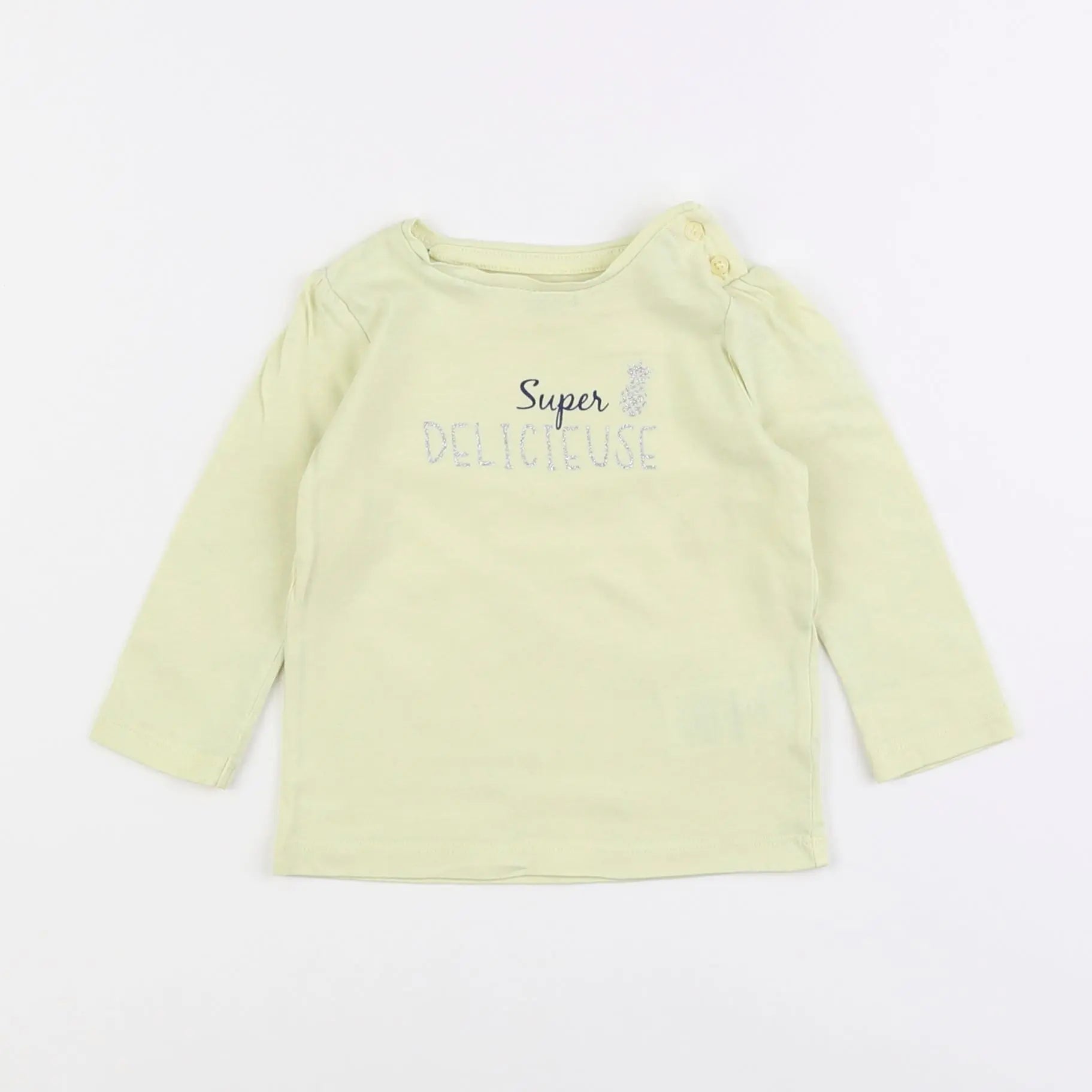 Vertbaudet - tee-shirt jaune - 6 mois