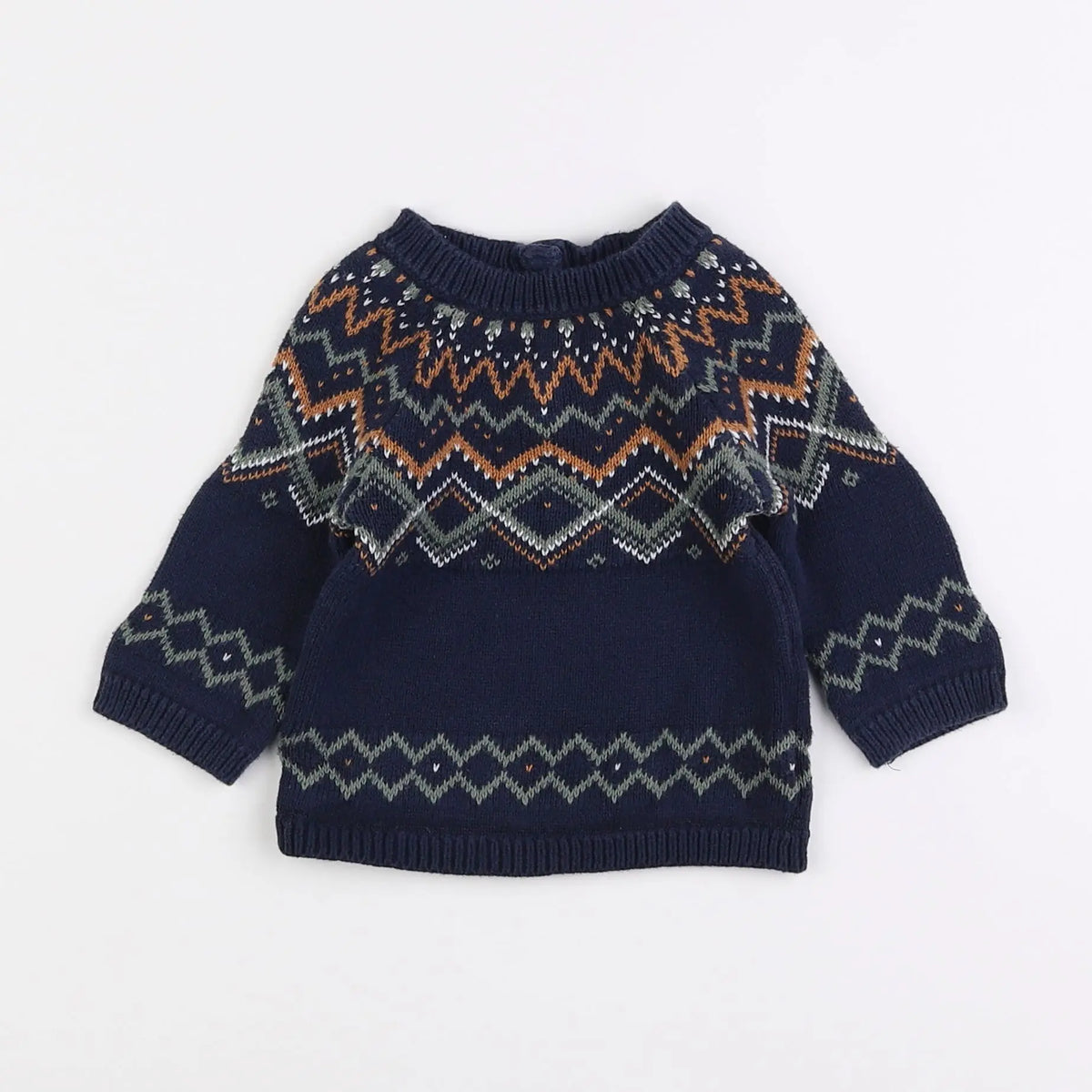 Vertbaudet - pull bleu - 6 mois