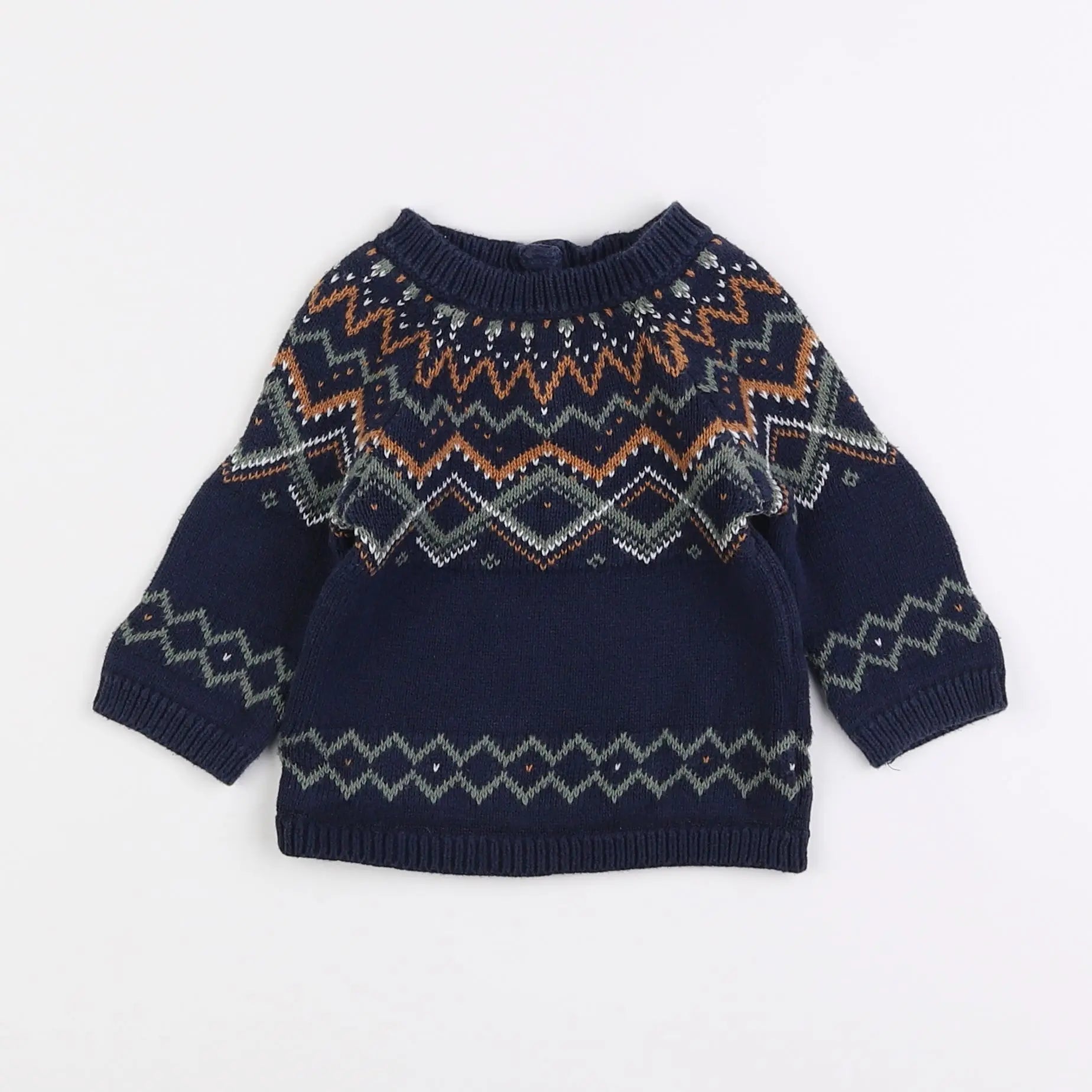 Vertbaudet - pull bleu - 6 mois