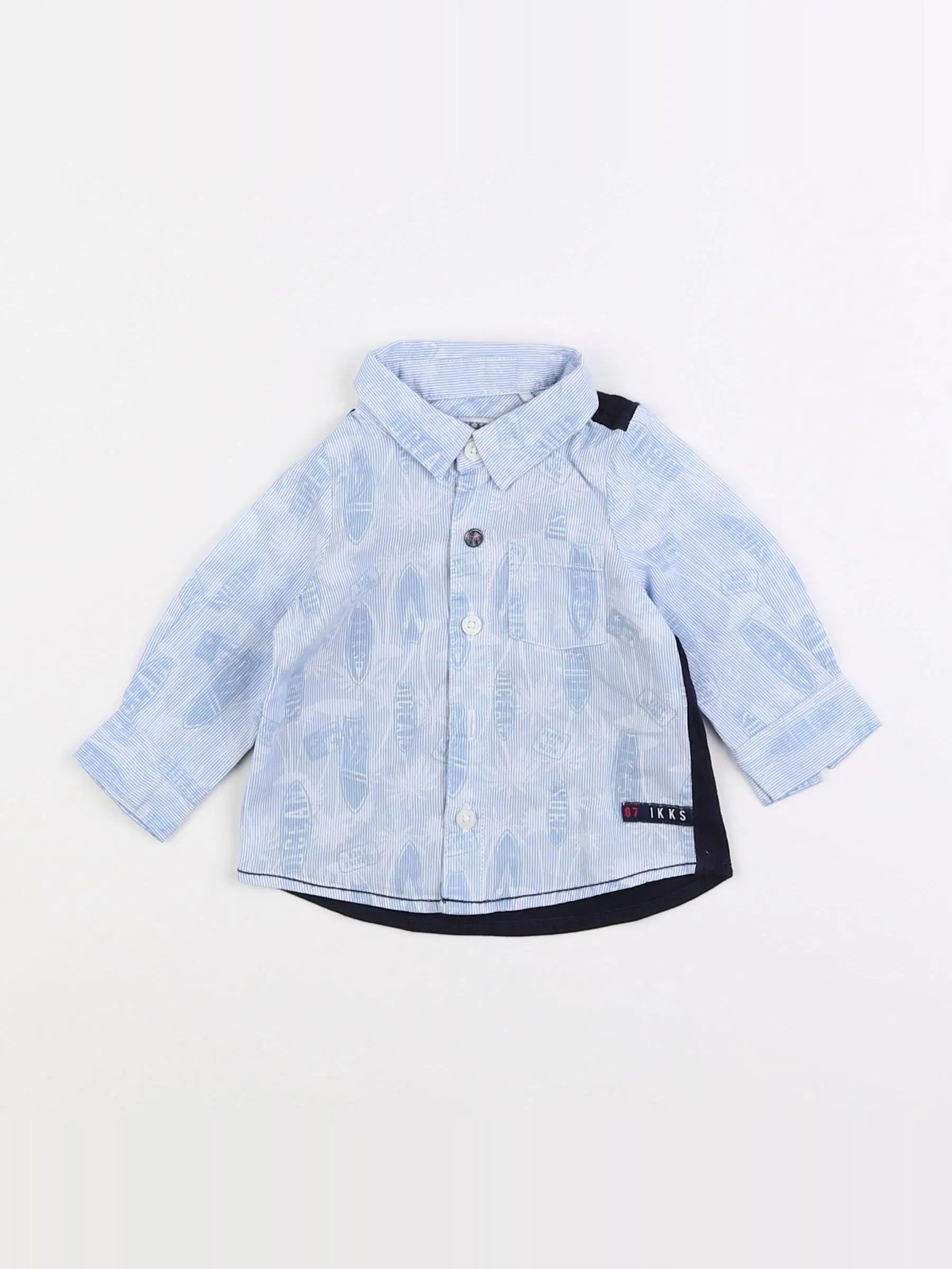 IKKS - chemise bleu - 3 mois