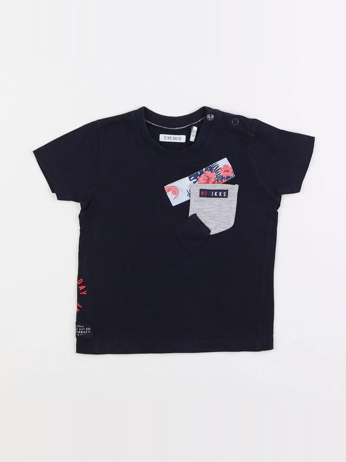 IKKS - tee-shirt bleu - 6 mois
