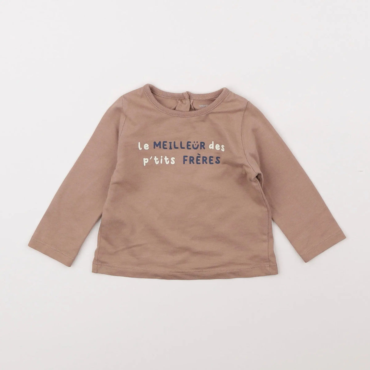 Vertbaudet - tee-shirt marron - 6 mois