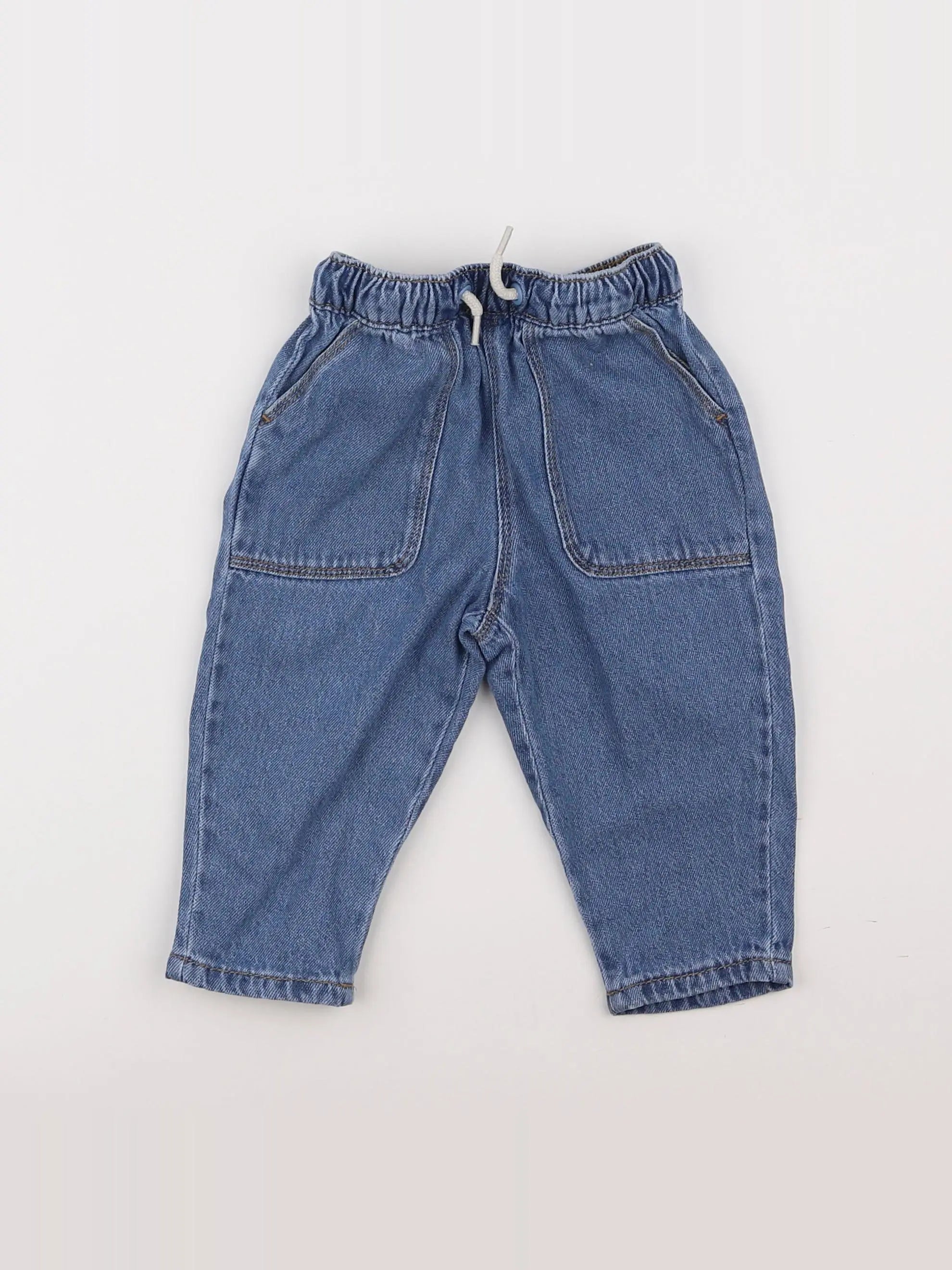 Vertbaudet - pantalon bleu - 6 mois