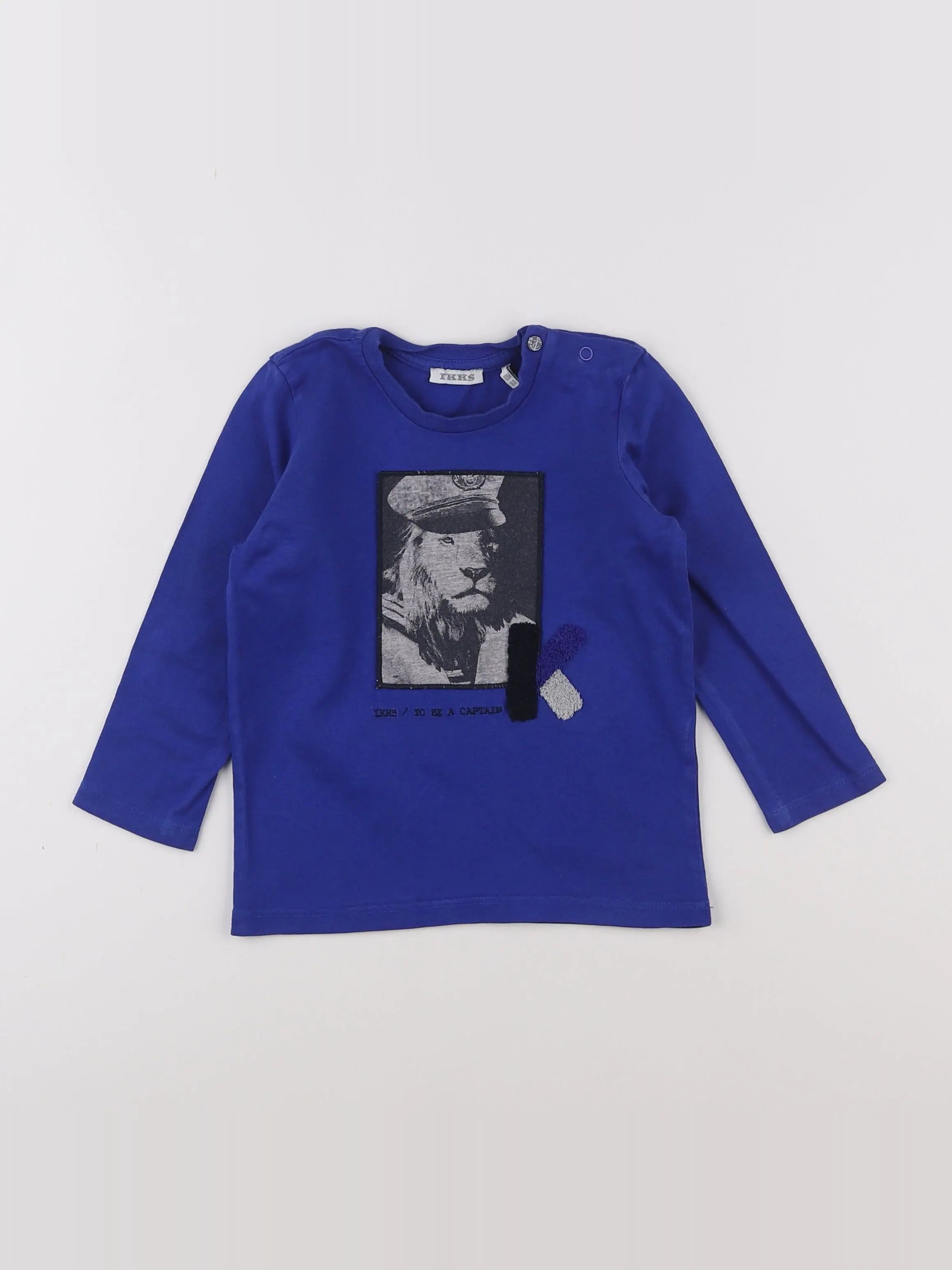 IKKS - tee-shirt bleu - 18 mois