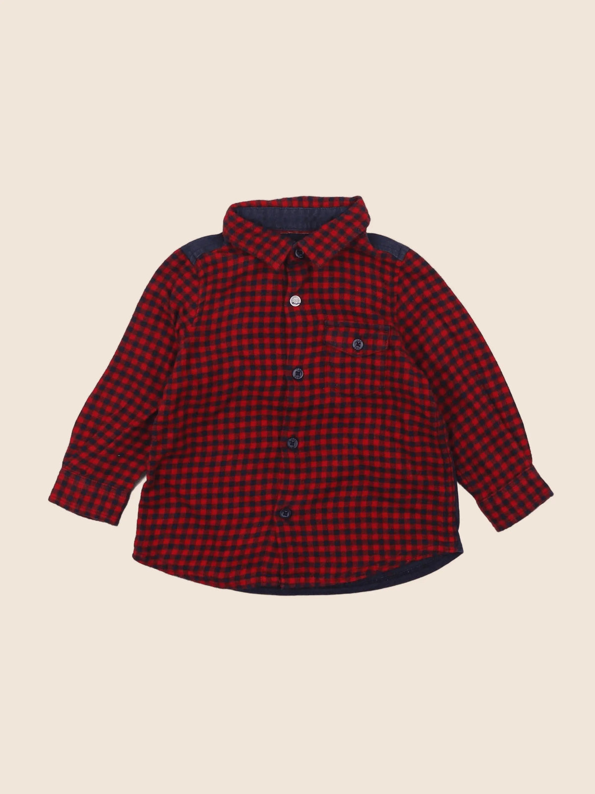 IKKS - chemise imprimé au dos rouge - 12 mois