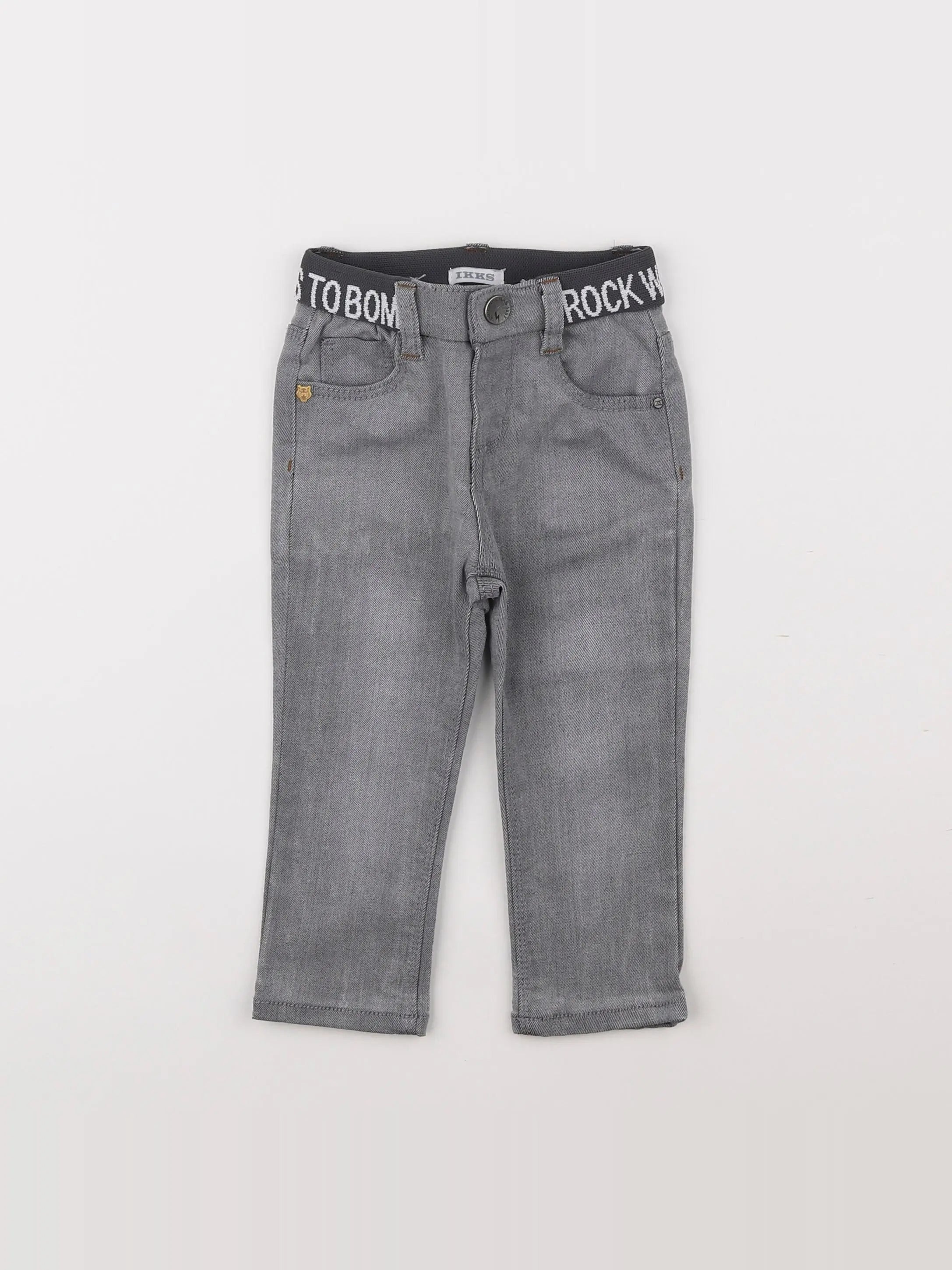 IKKS - jean gris - 18 mois
