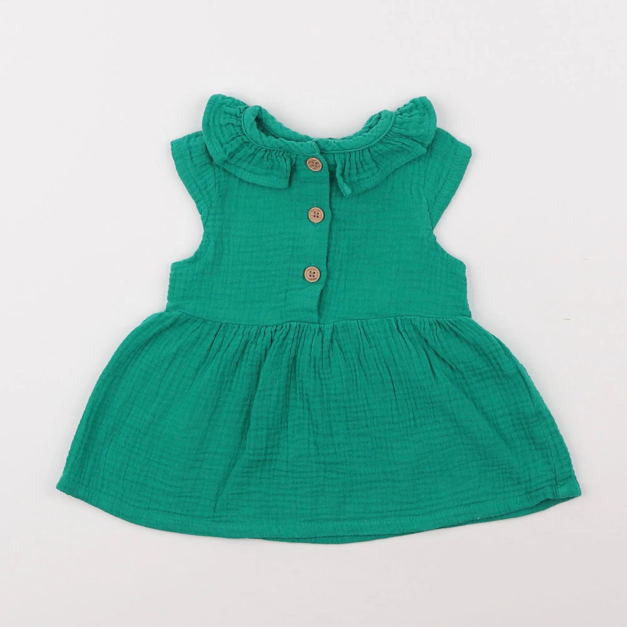 Vertbaudet - robe vert - 6 mois