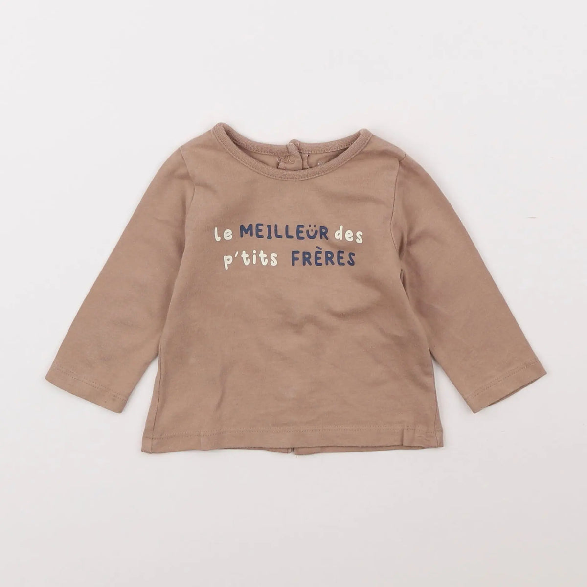 Vertbaudet - tee-shirt marron - 3 mois