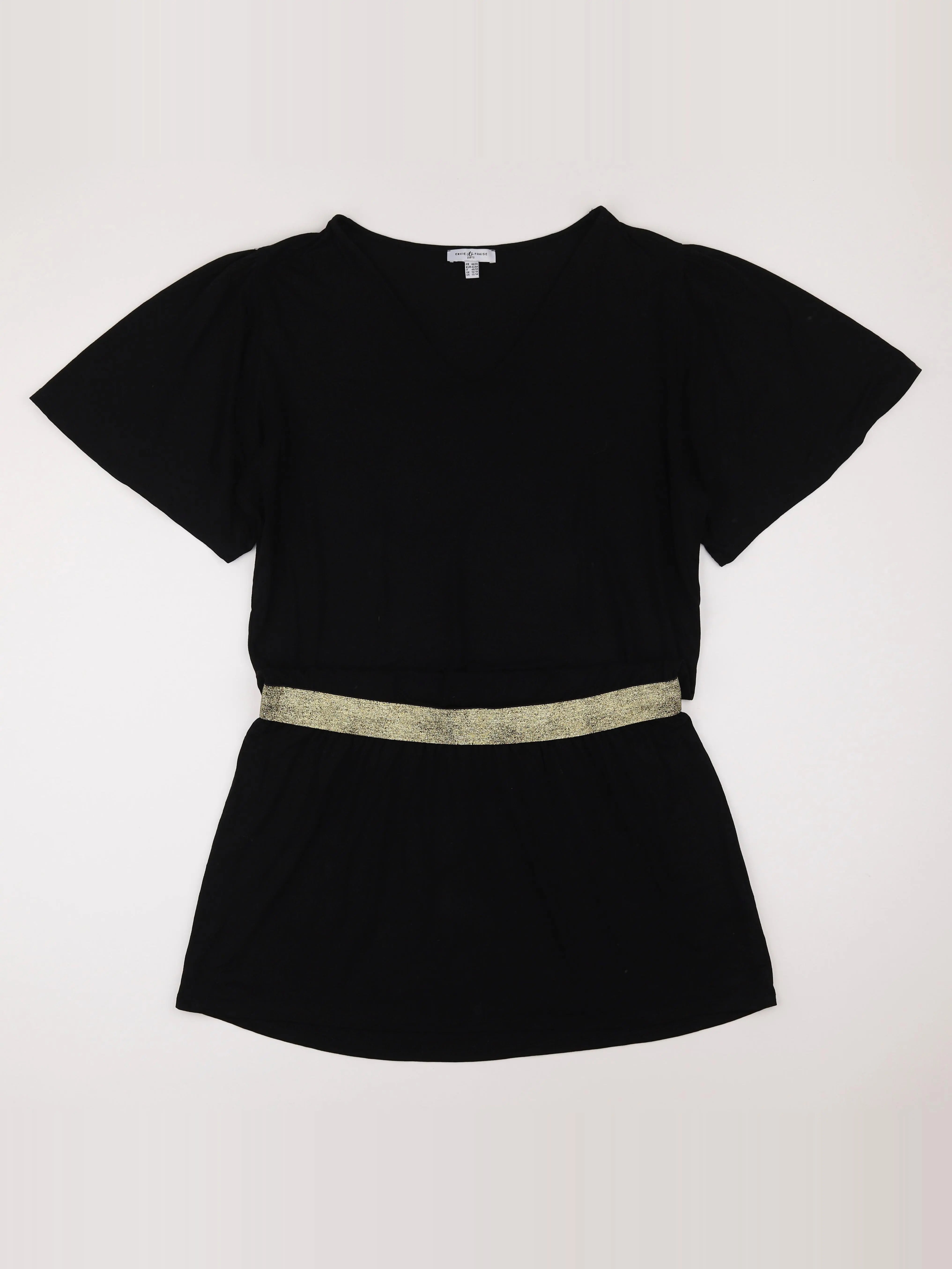 Envie de fraise - robe grossesse noir, or - 44 à 46