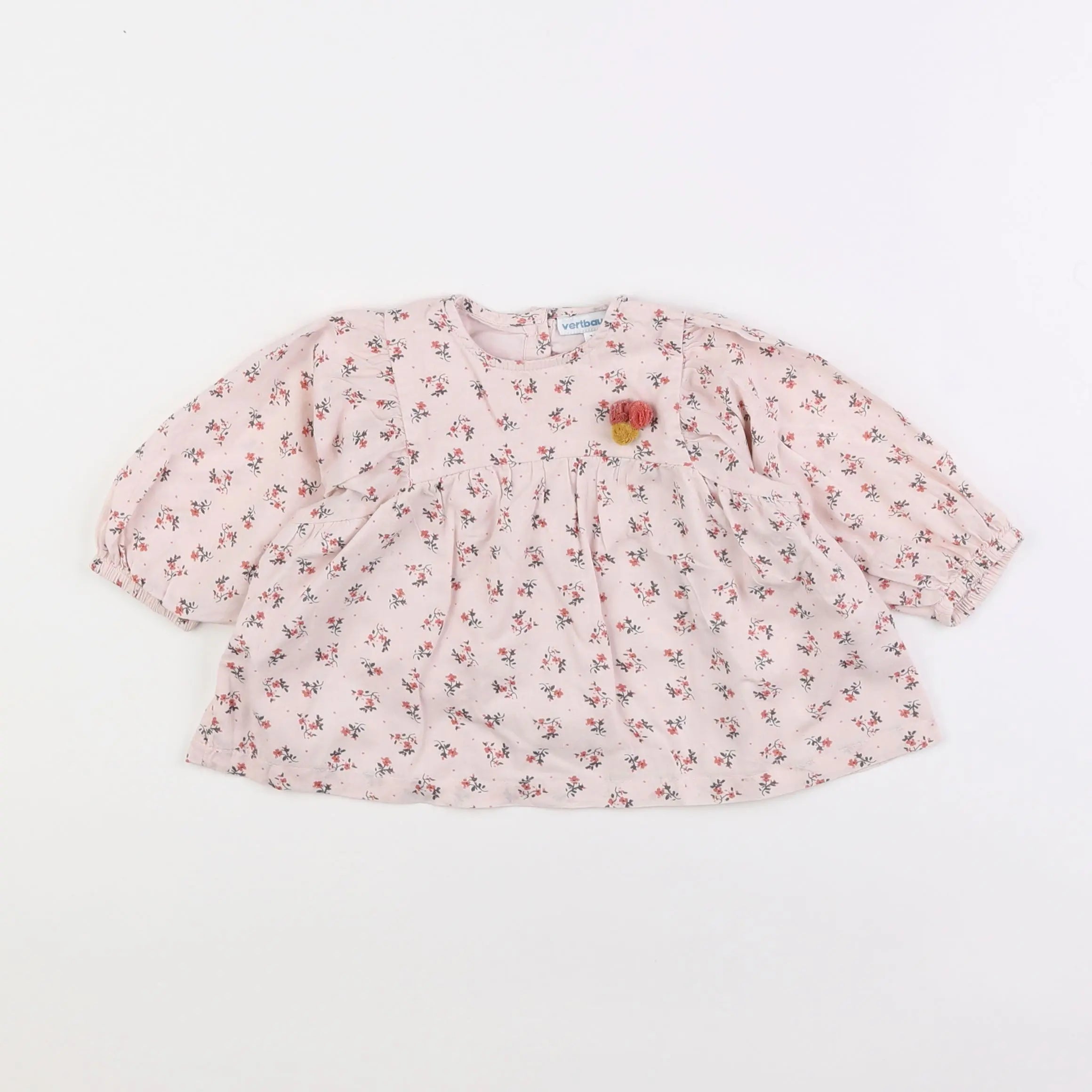 Vertbaudet - blouse rose - 9 mois