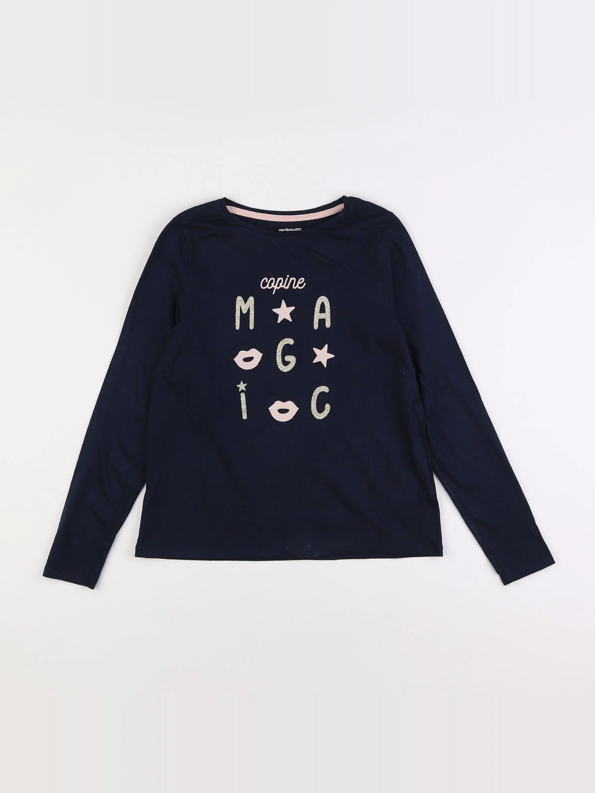 Vertbaudet - tee-shirt bleu - 10 ans