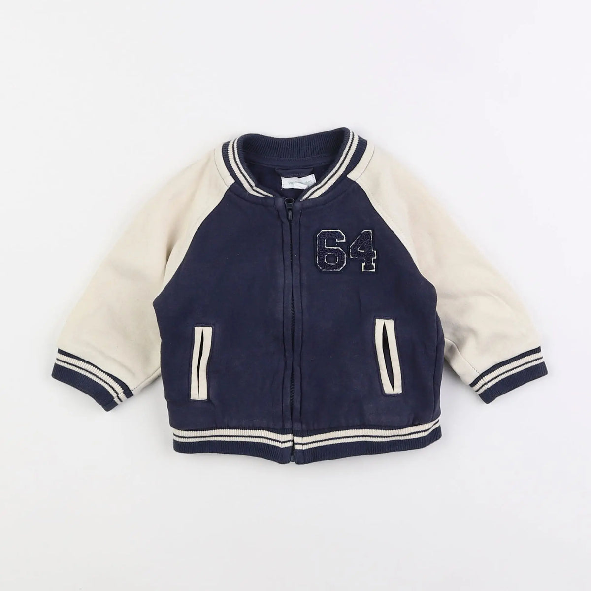 Vertbaudet - sweat bleu - 6 mois