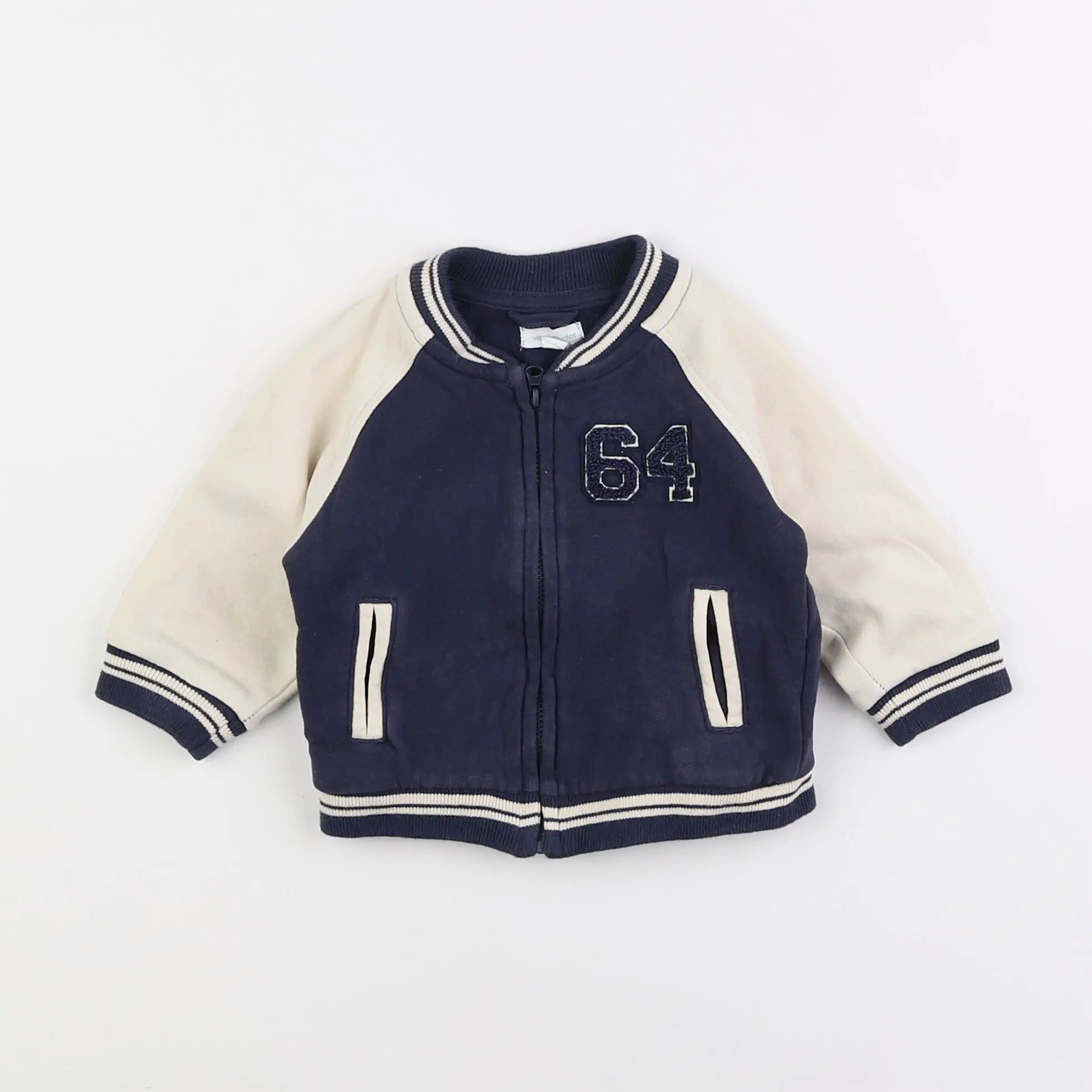 Vertbaudet - sweat bleu - 6 mois