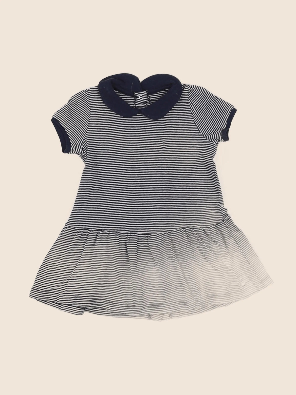 Petit Bateau - robe bleu - 12 mois