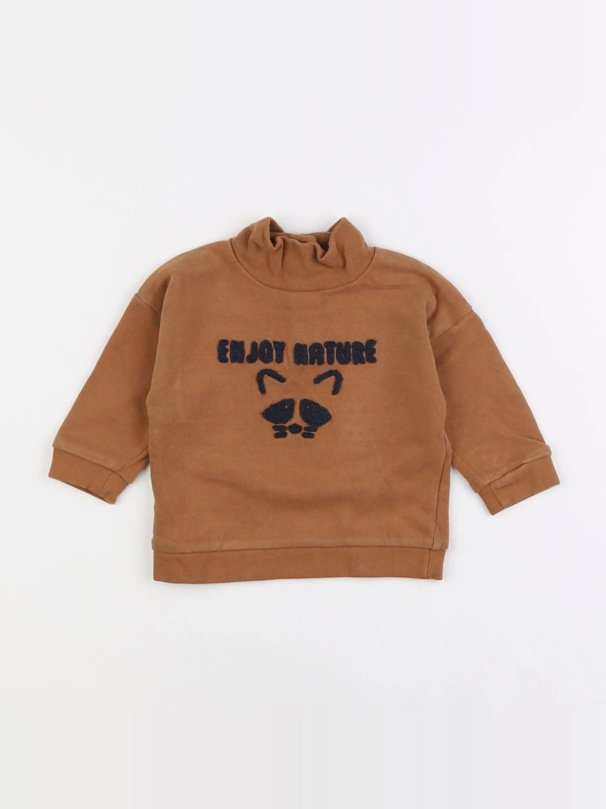 Vertbaudet - sweat marron - 6 mois
