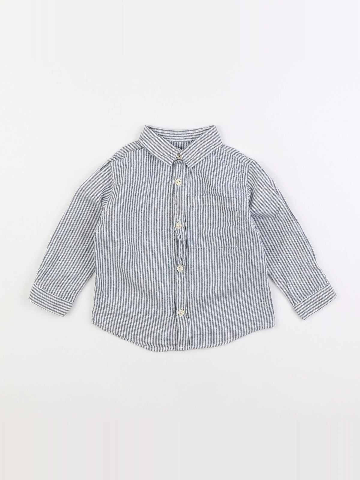 Zara - chemise gris, blanc - 18 mois à 2 ans