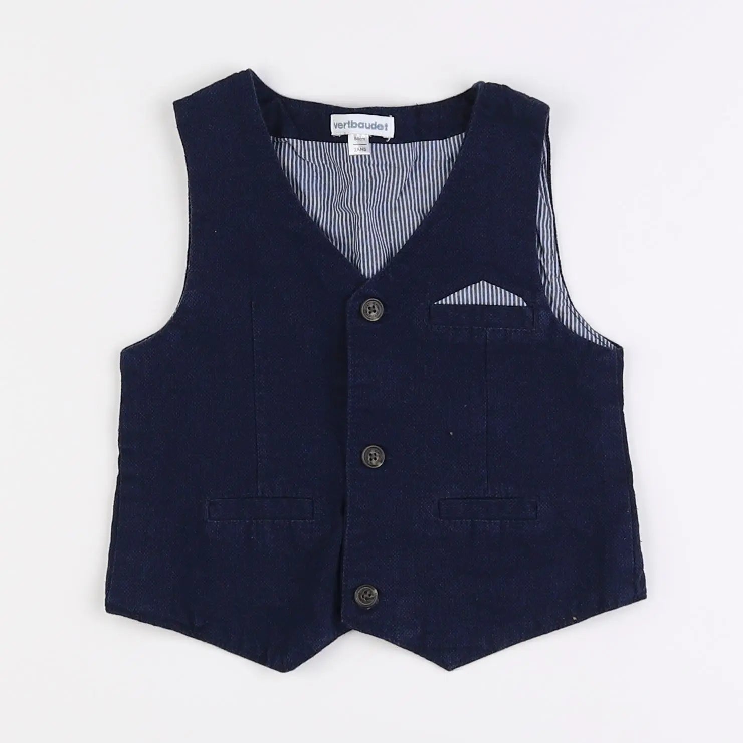 Vertbaudet - gilet bleu - 2 ans
