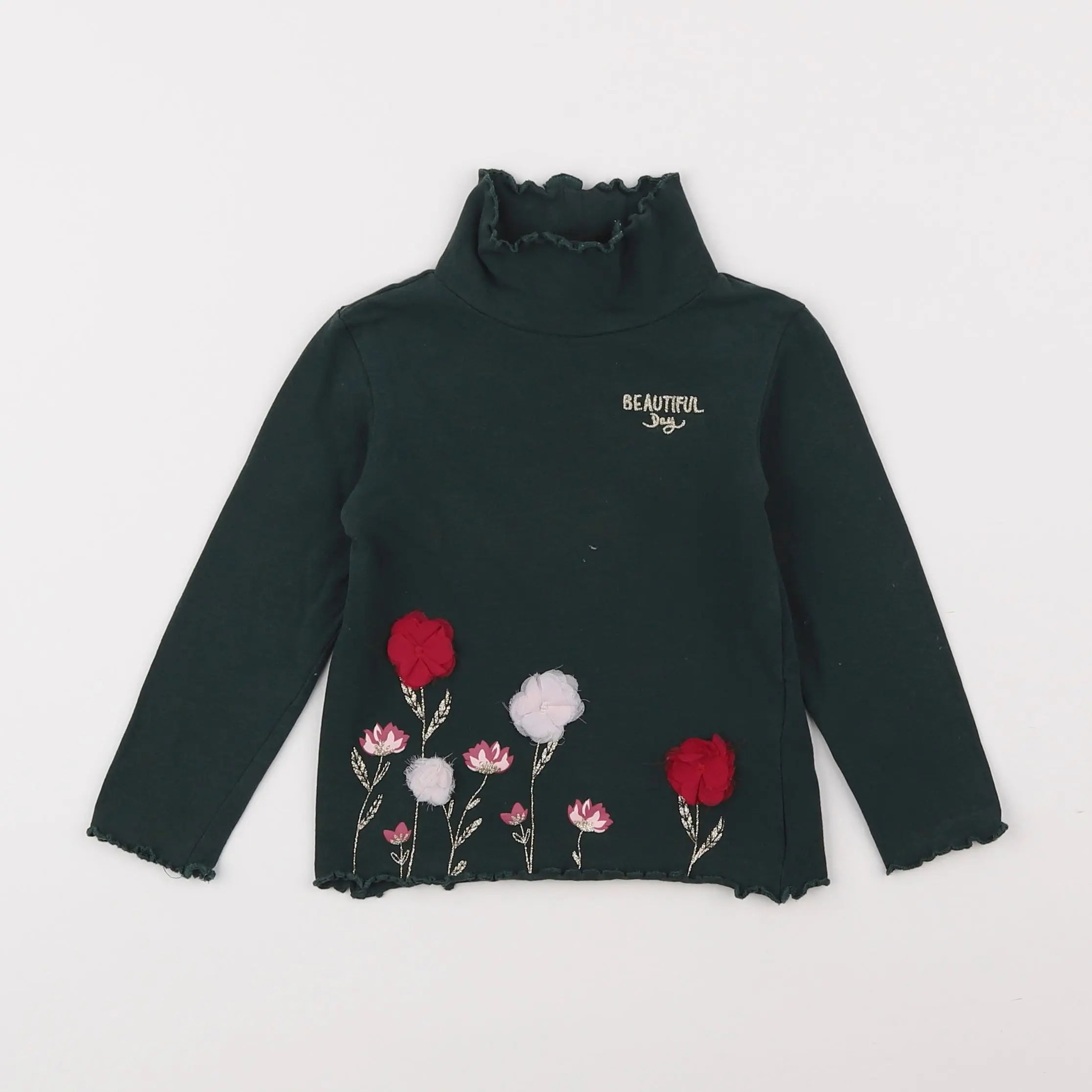 Vertbaudet - tee-shirt vert - 3 ans