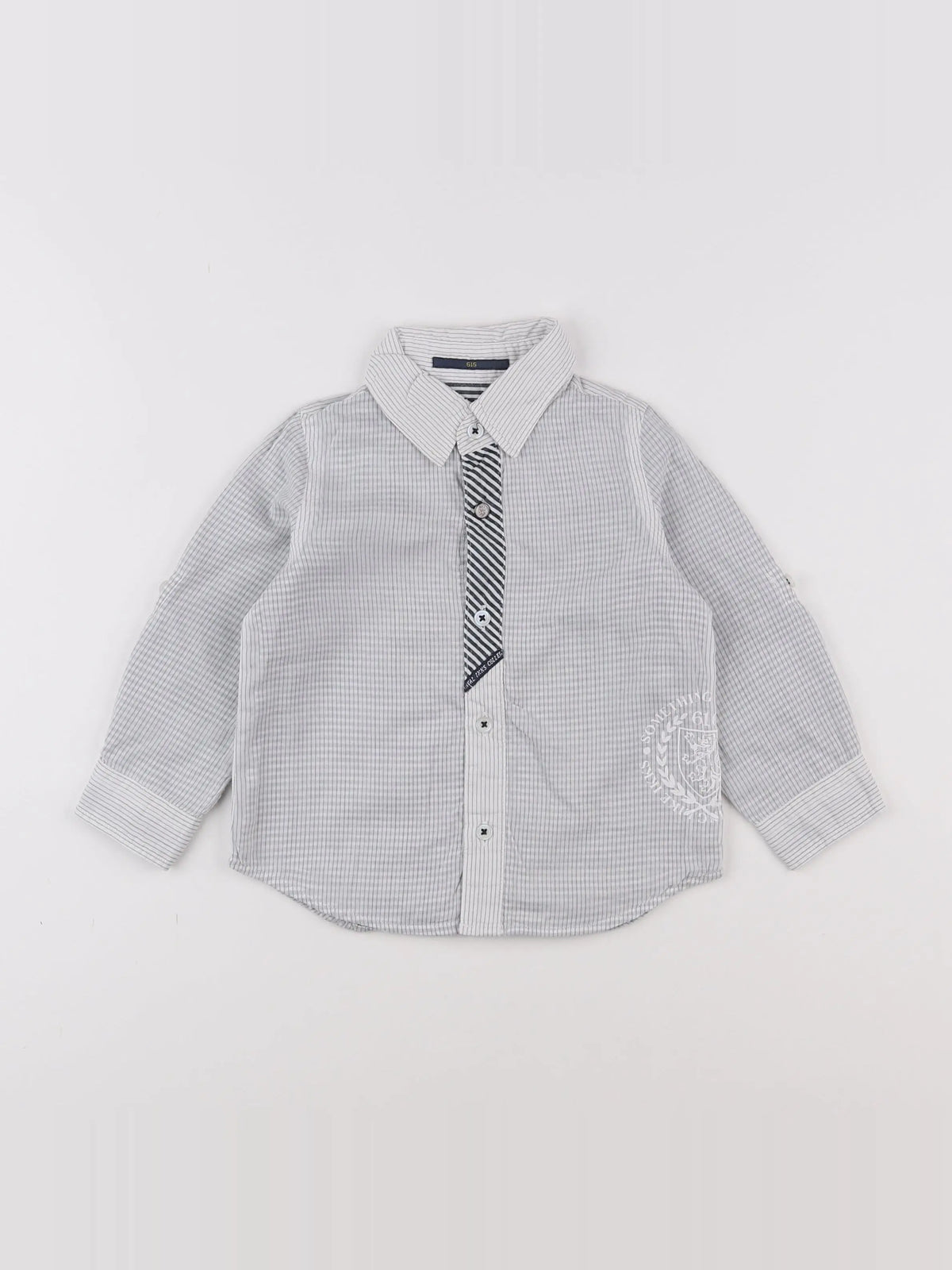 IKKS - chemise blanc, gris - 18 mois