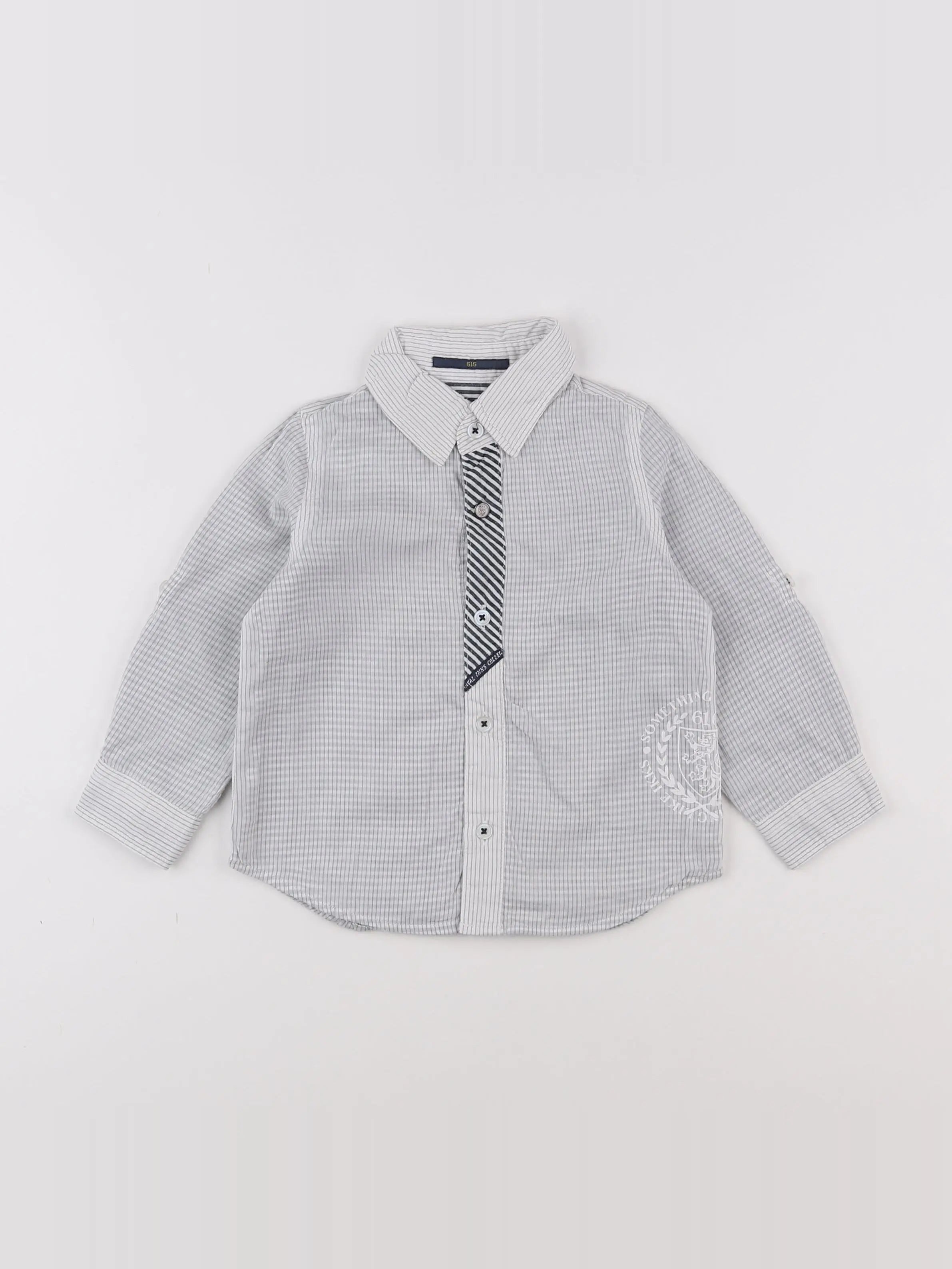 IKKS - chemise blanc, gris - 18 mois