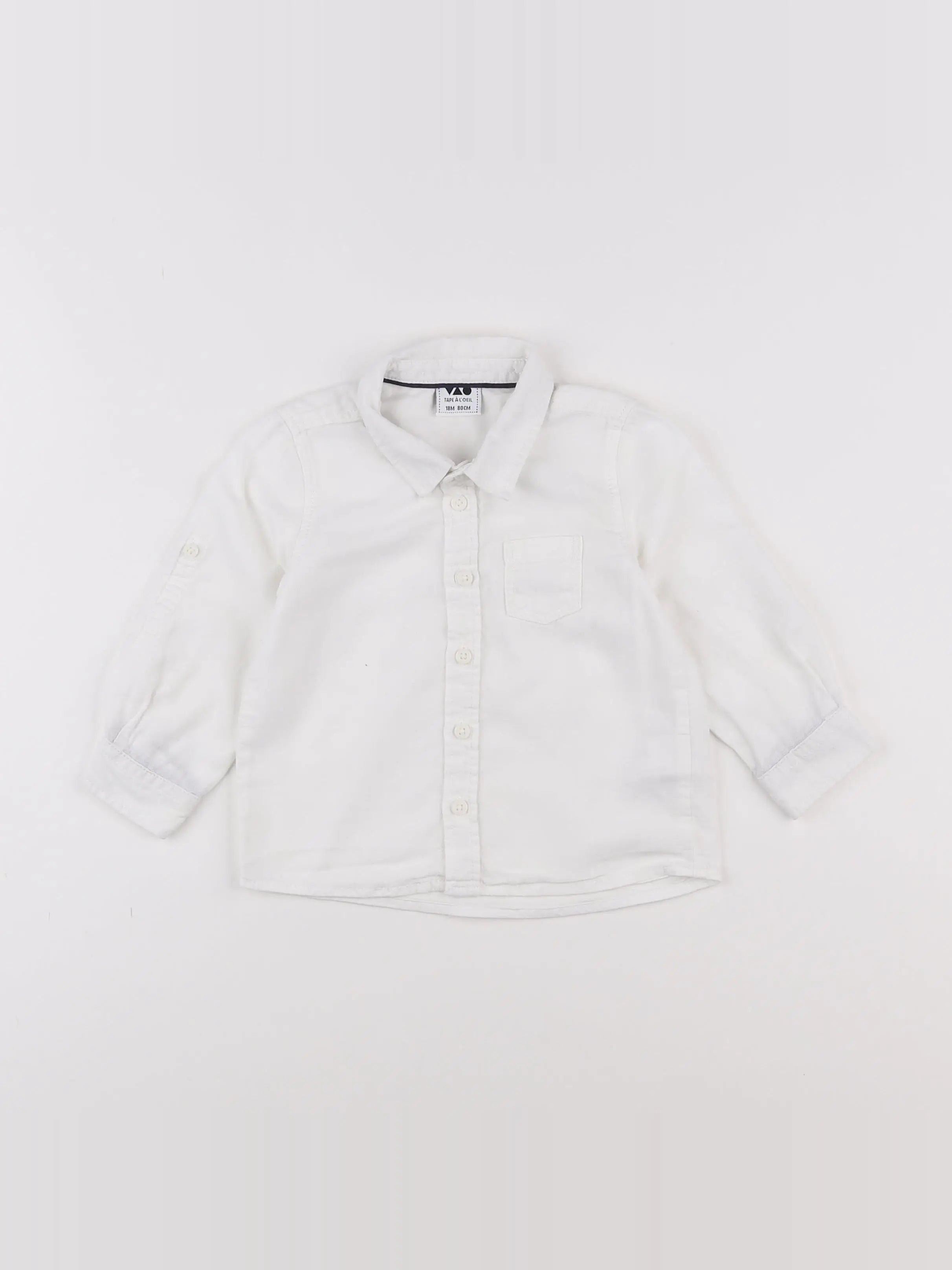 Tape à l'oeil - chemise blanc - 18 mois