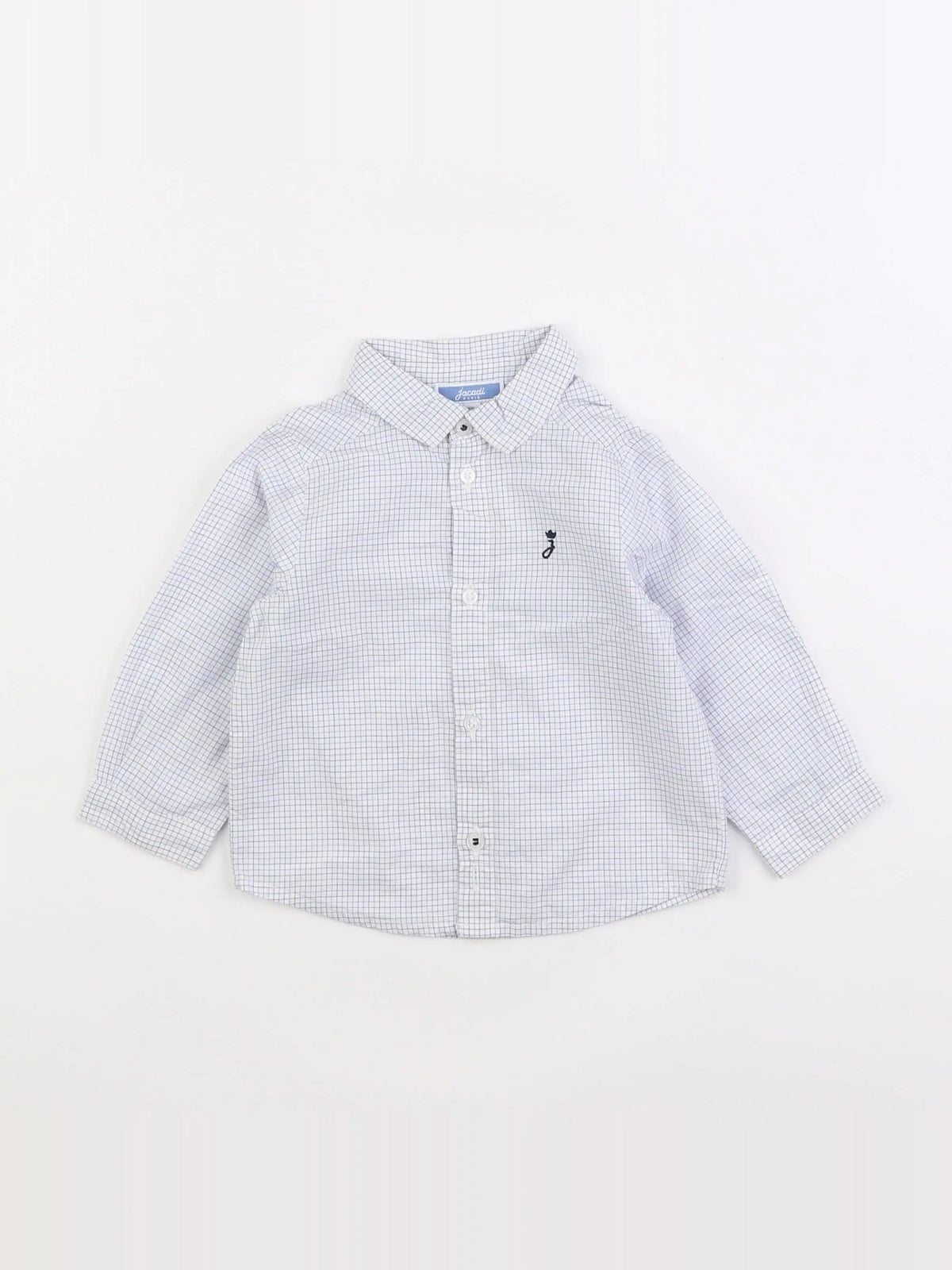 Jacadi - chemise blanc, bleu - 12 mois