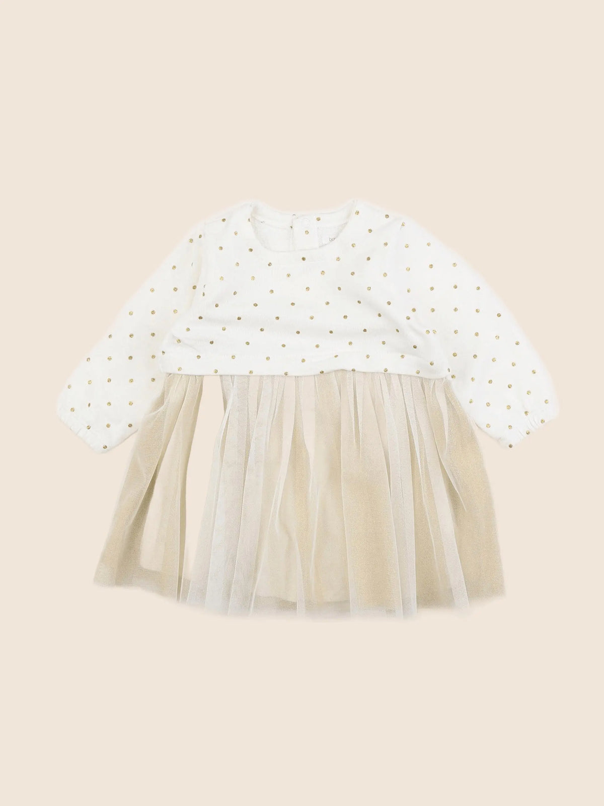 Boutchou - robe beige, or - 6 mois