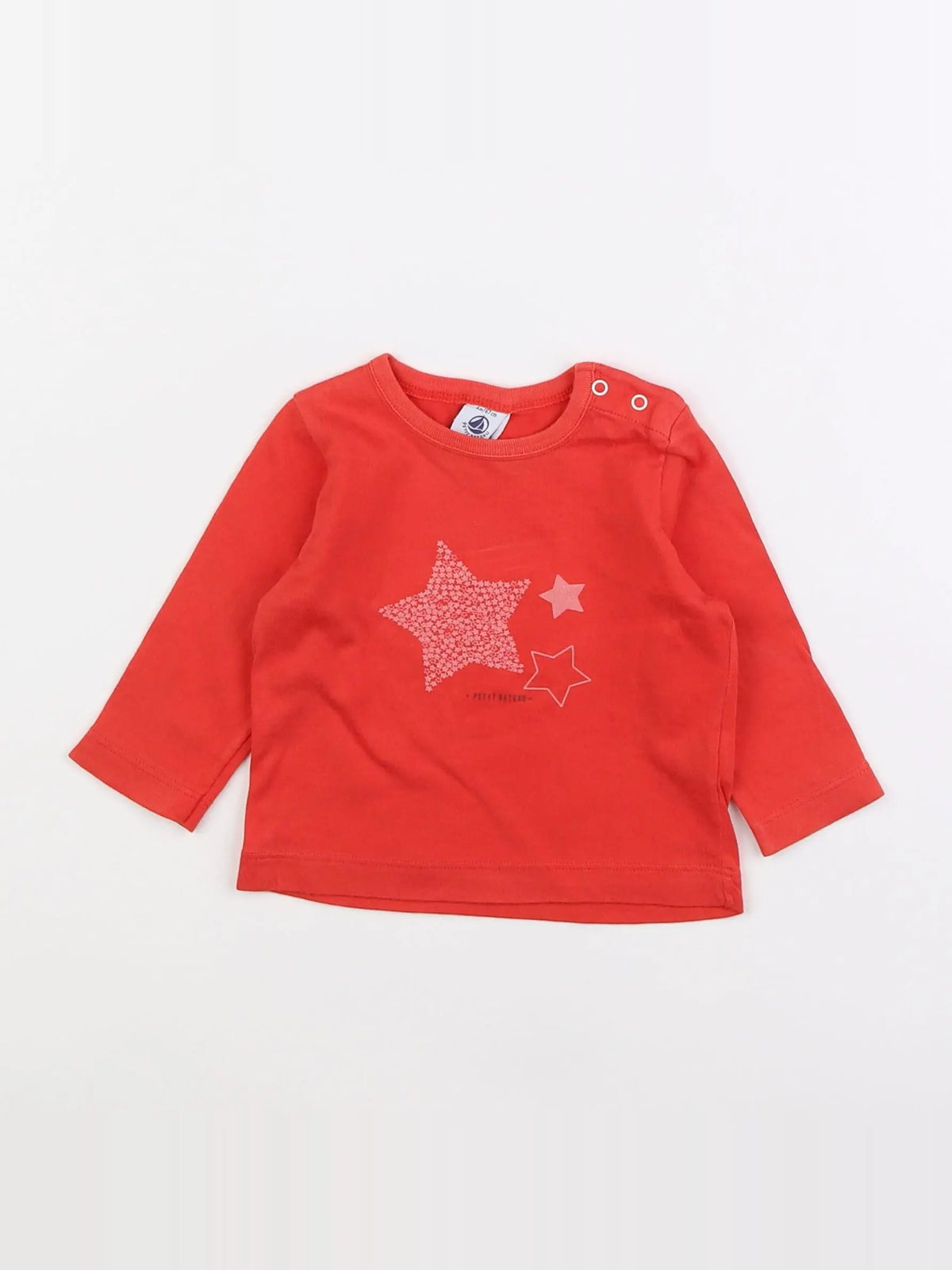 Petit Bateau - tee-shirt rouge - 6 mois