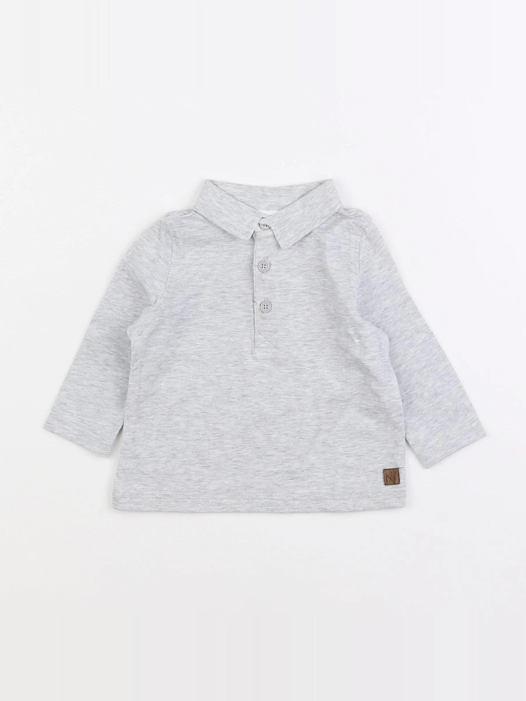 Natalys - polo gris - 6 mois