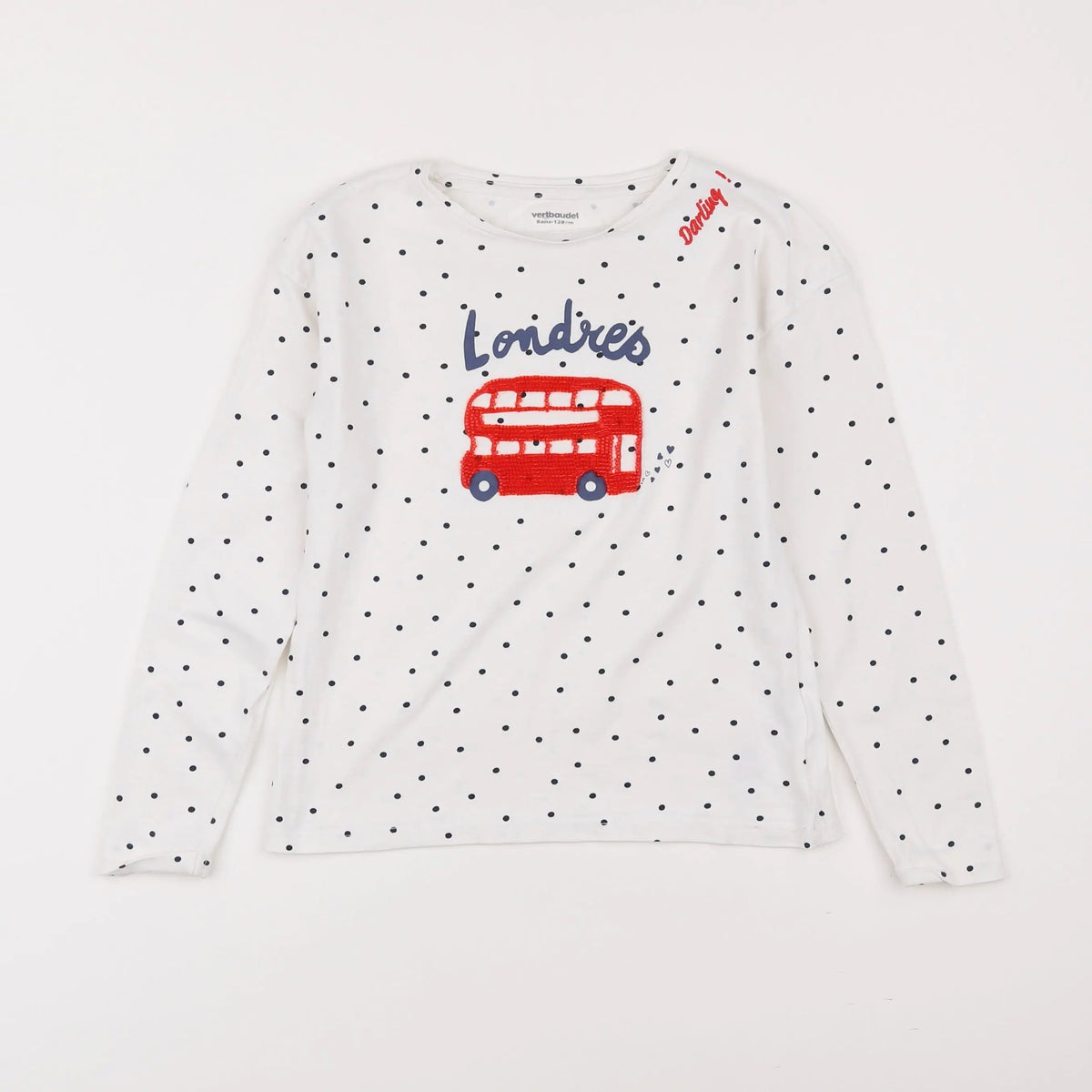 Vertbaudet - tee-shirt blanc - 8 ans