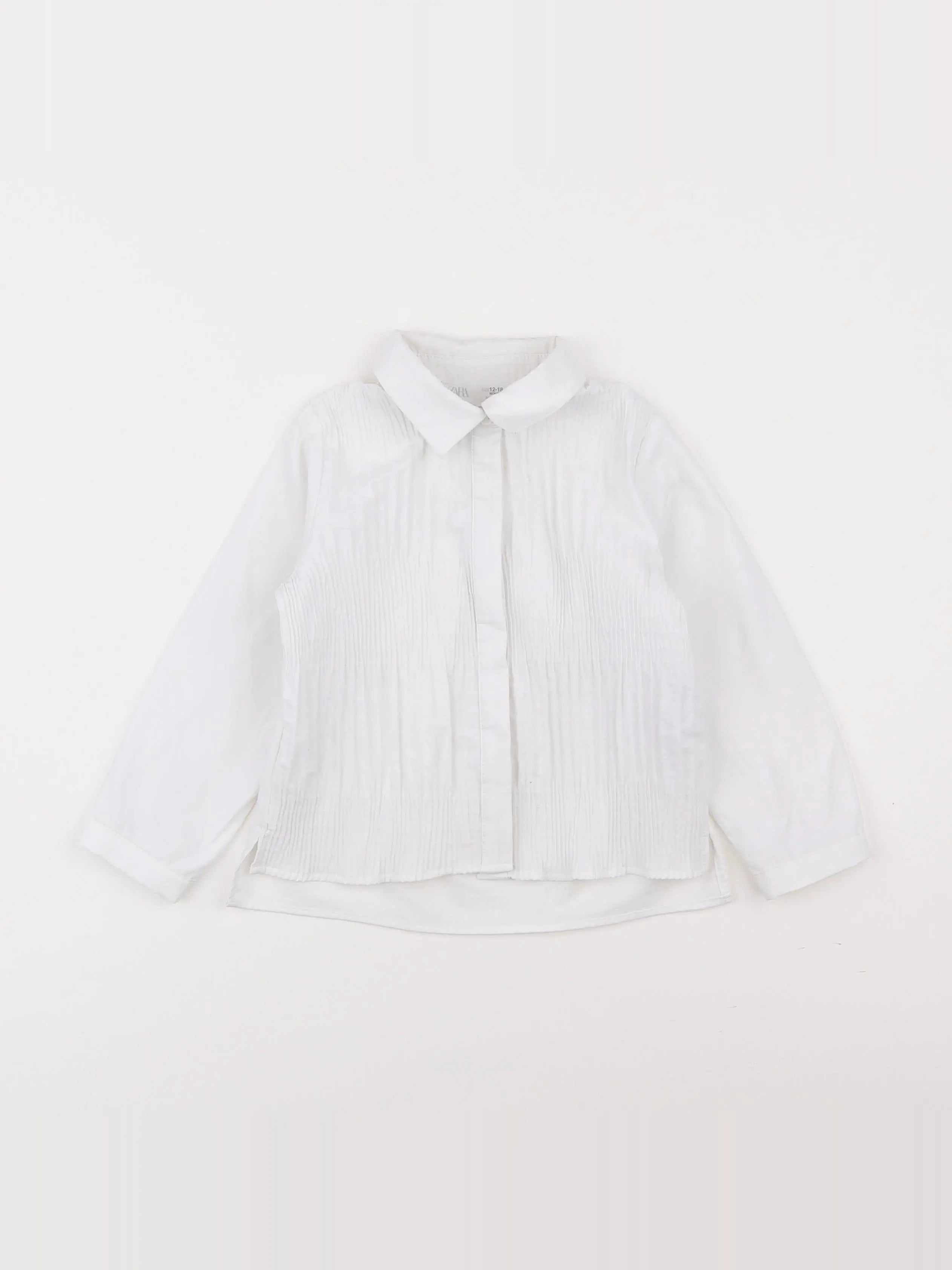 Zara - chemise blanc - 12/18 mois