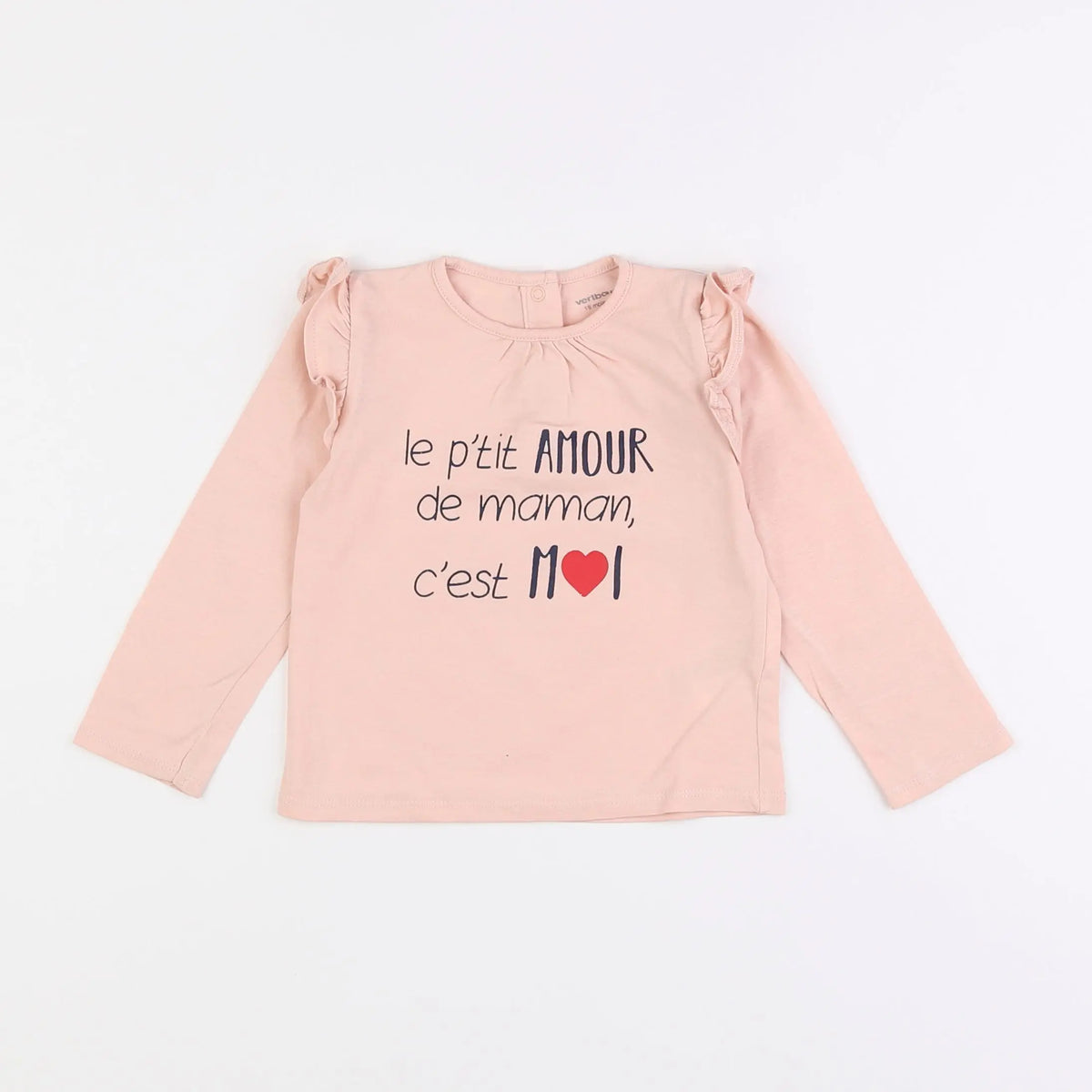Vertbaudet - tee-shirt rose - 18 mois