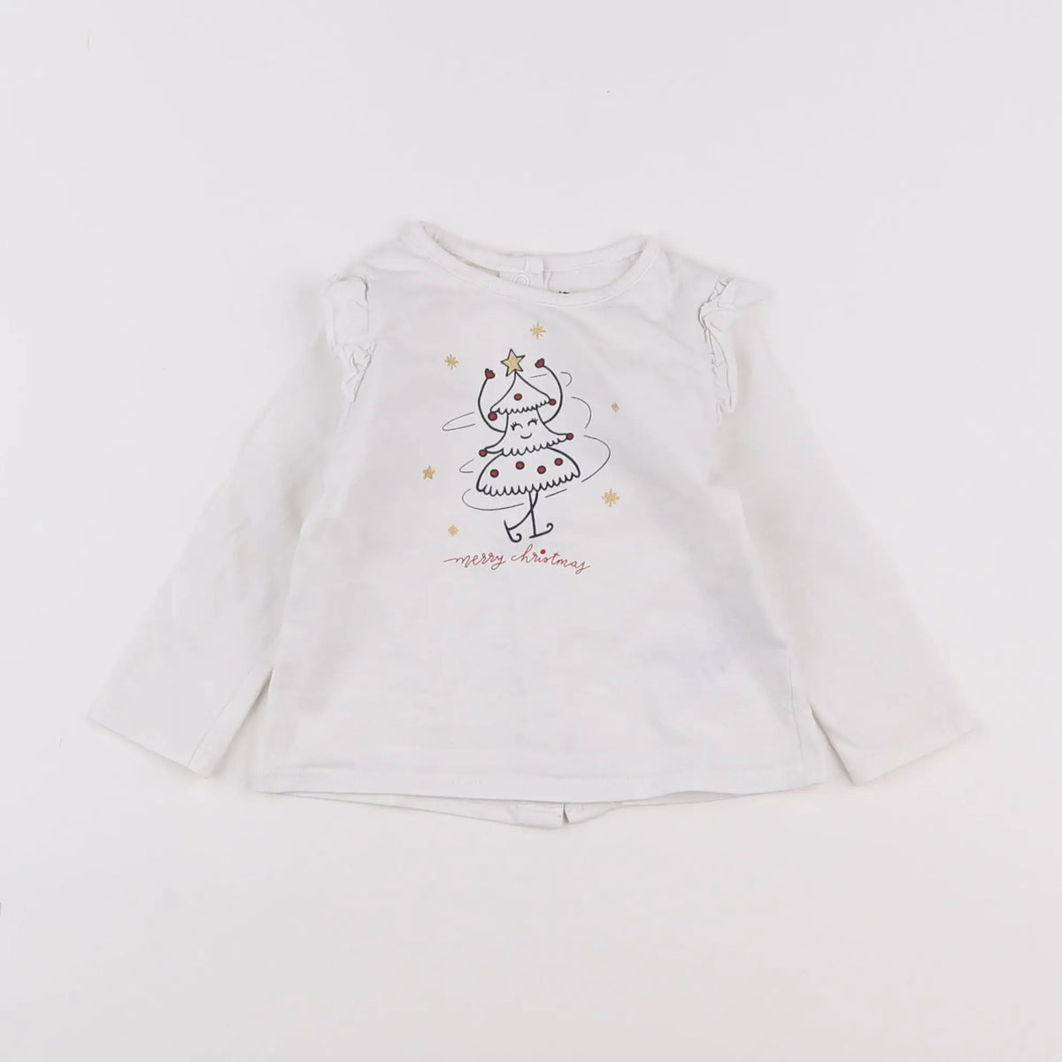Vertbaudet - tee-shirt blanc - 6 mois