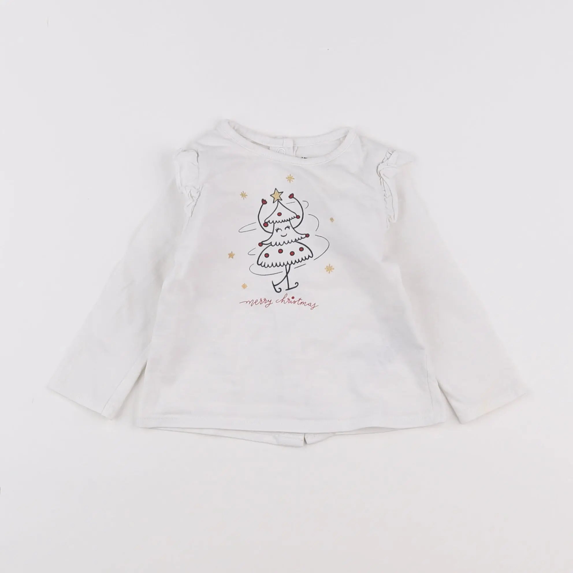 Vertbaudet - tee-shirt blanc - 6 mois
